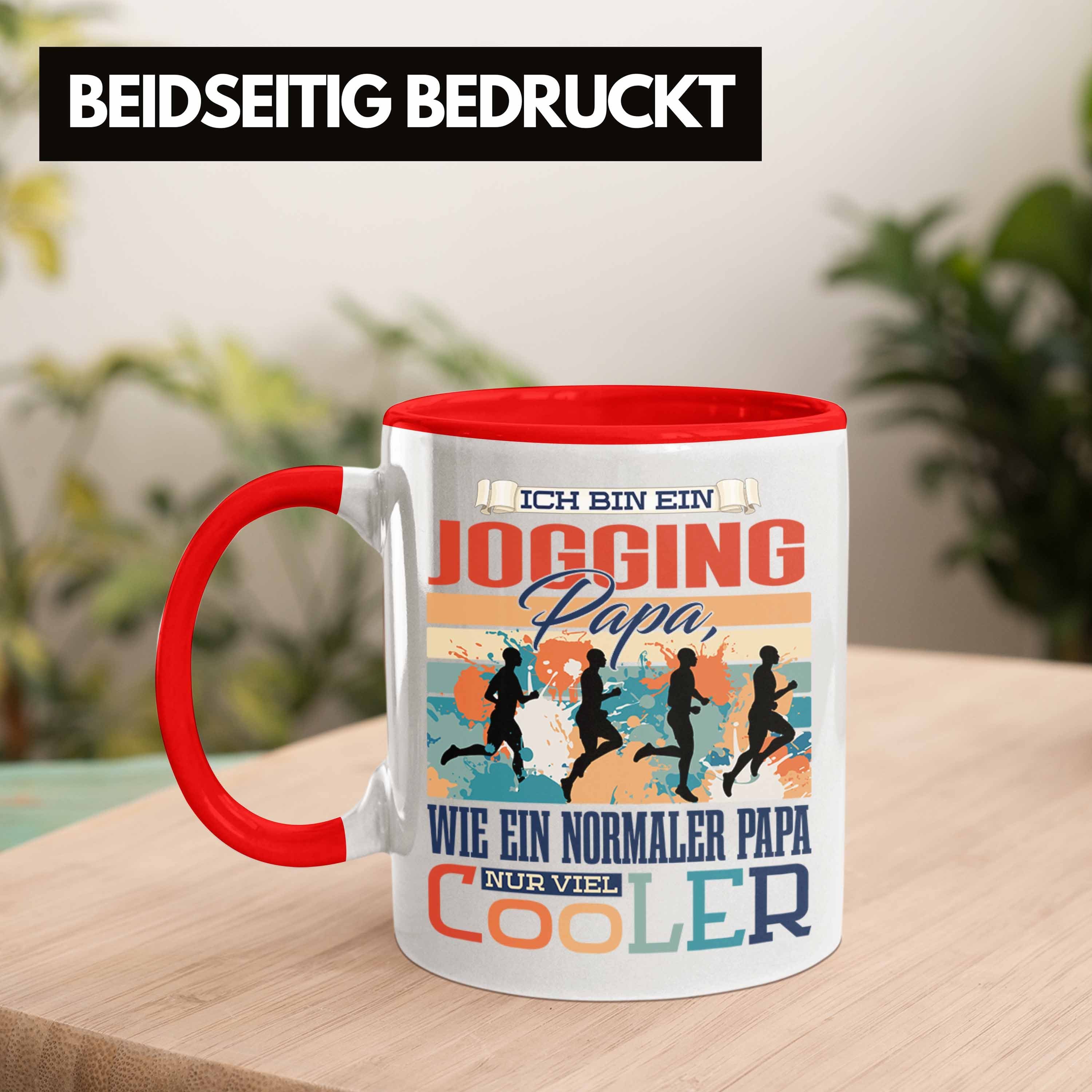 Papa Tasse Trendation Geschenkidee Jogging Vater Trendation Tasse Geschenk Vatert zum - Rot