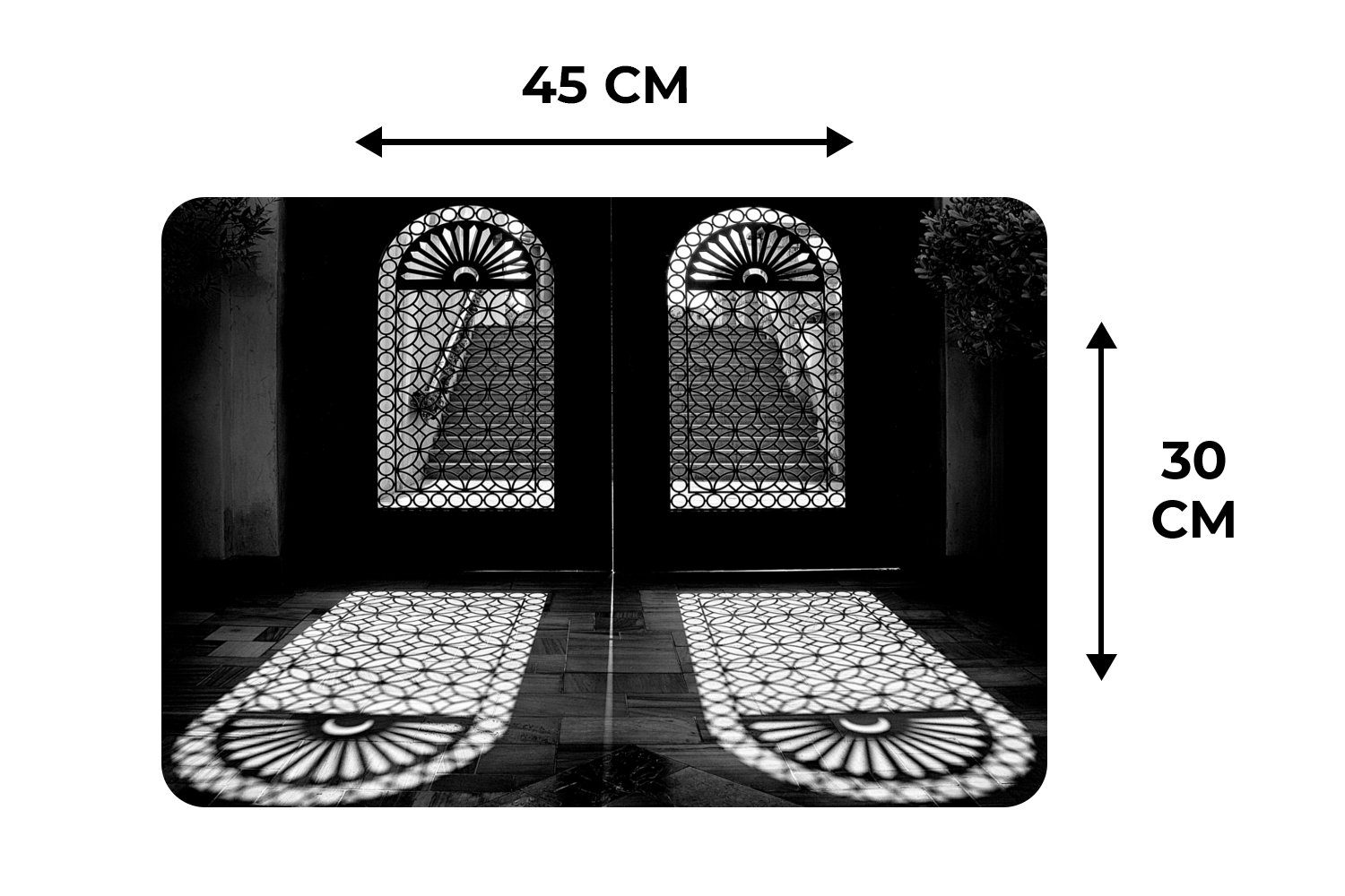 Platzset, Türen - Muster (6-St), Platzdecken, Tischmatten, - Licht, - Schatten Schmutzabweisend MuchoWow, Platzset, Platzmatte