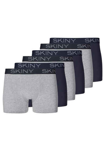 Skiny Retro Boxer 6er Pack Cotton (Spar-Set, 6-St) Retro Short / Pant - Baumwolle - Ohne Eingriff -