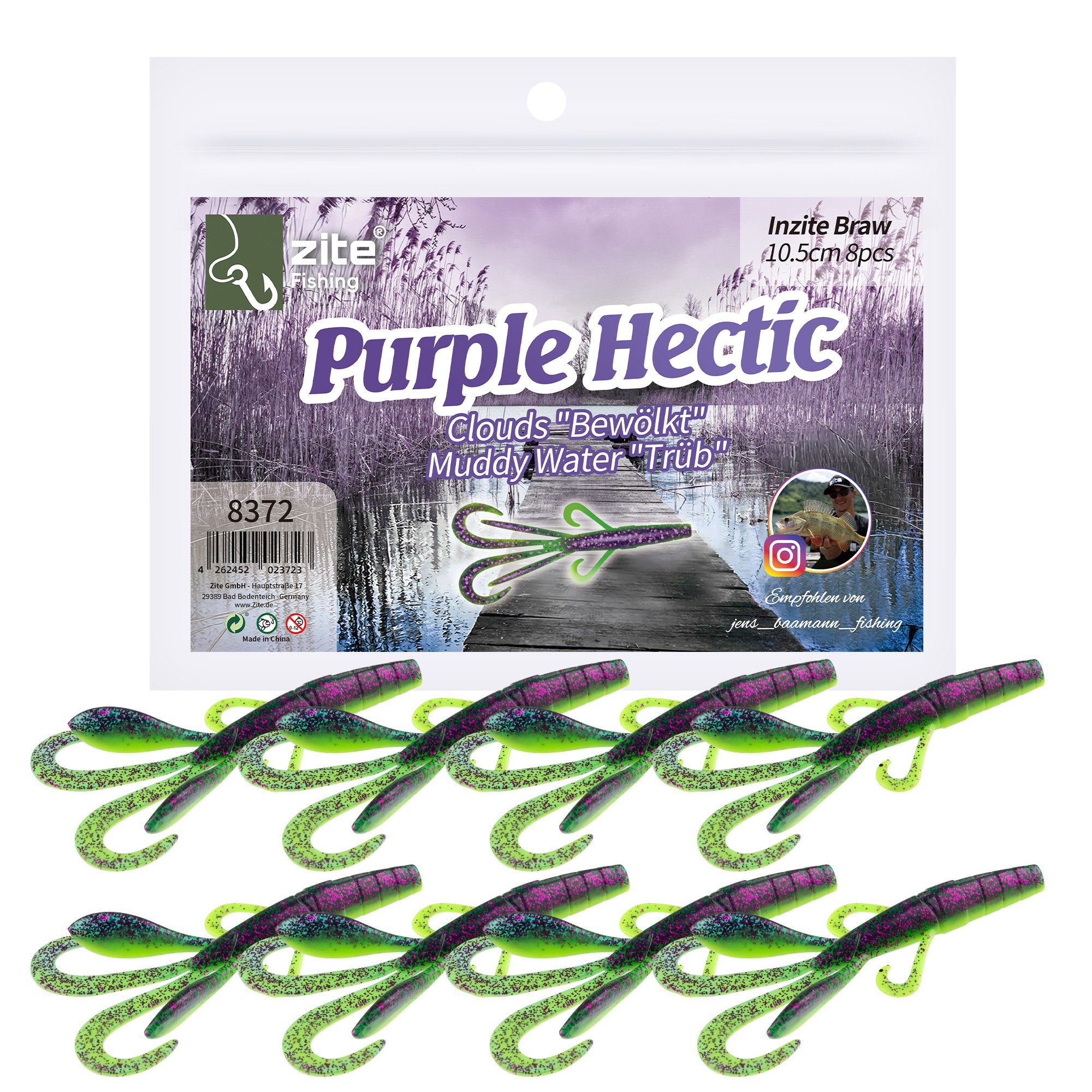 Kunstköder Creature Baits Gummiköder Inzite Braw 10,5cm Krebsimitat Zander Barsch
