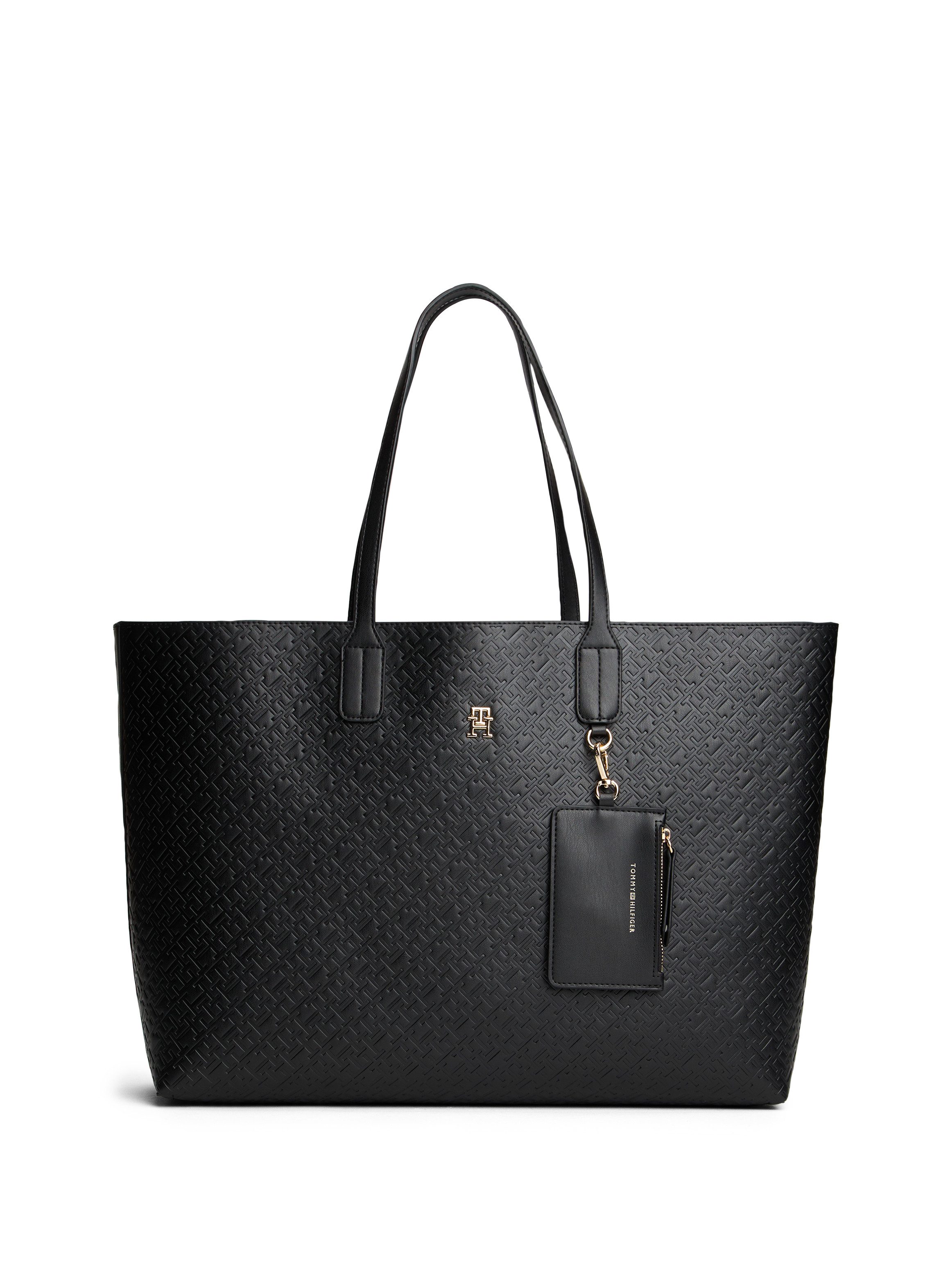 Tommy Hilfiger Tragetasche TH ICON TOTE MONO, Damen Schultertasche, Сумки для покупок mit geprägten Logoinitialen