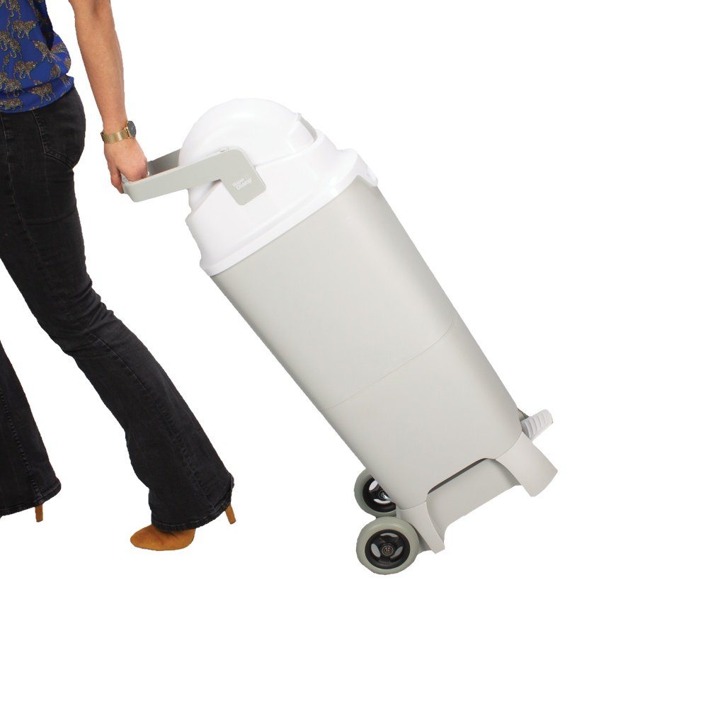 Diaper Champ Windeleimer DiaperChamp ONE Maxi Handsfree Plus mit Pedal und Rollen, berührungslose Bedienung, normale Müllbeutel, ohne Nachfüllkassetten