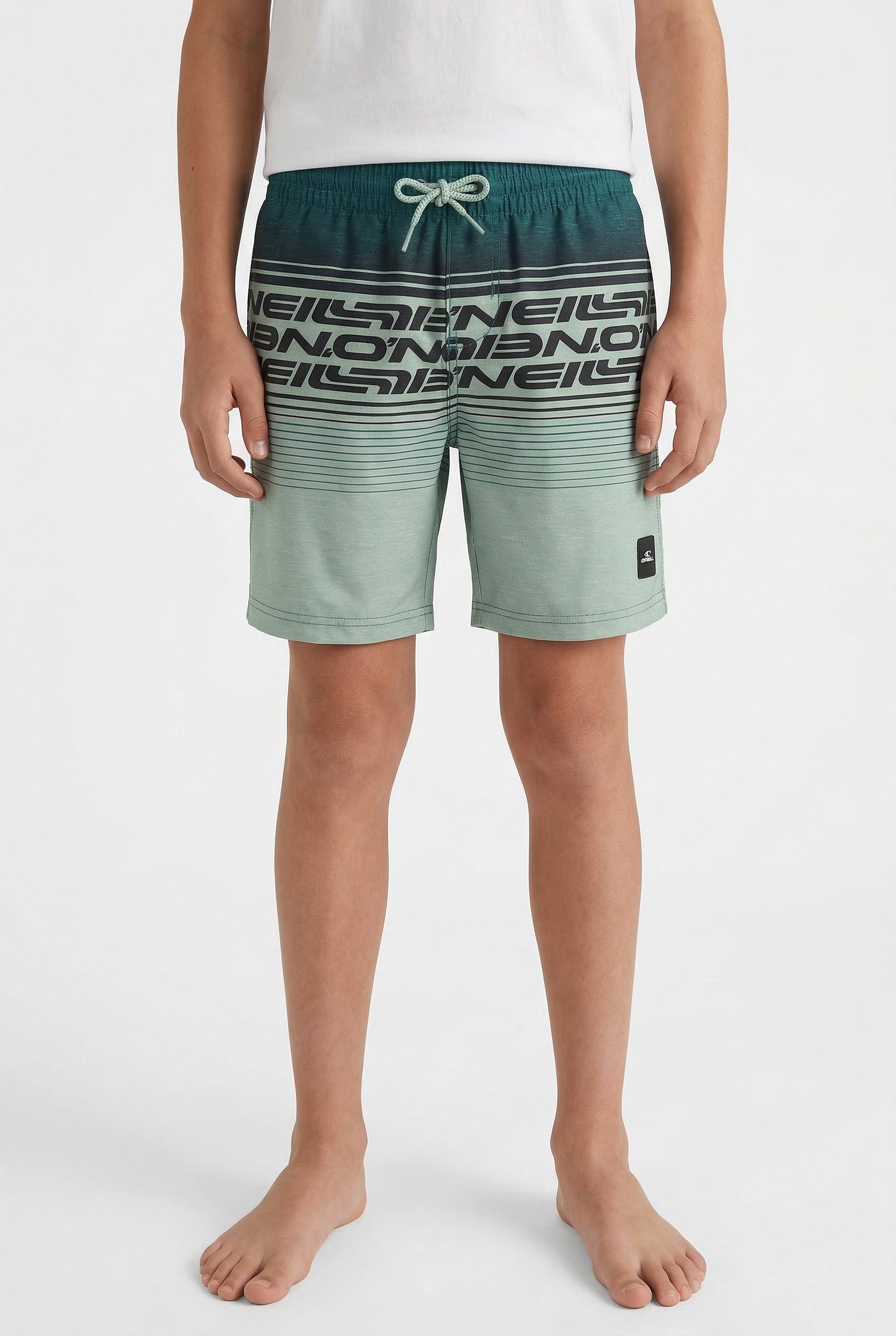 O'Neill Badeshorts O'NEILL LOGO STRIPE SWIMSHORTS mit Eingrifftaschen, schnell trocknend