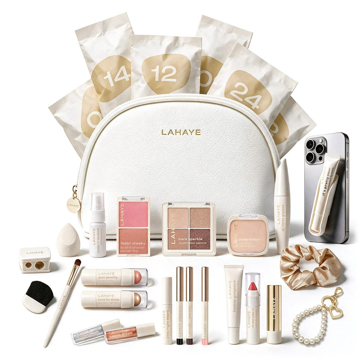 LAHAYE Adventskalender Beauty 2026 "be gorgeous" - (Set), 24 Beauty & Make-up Überraschungen