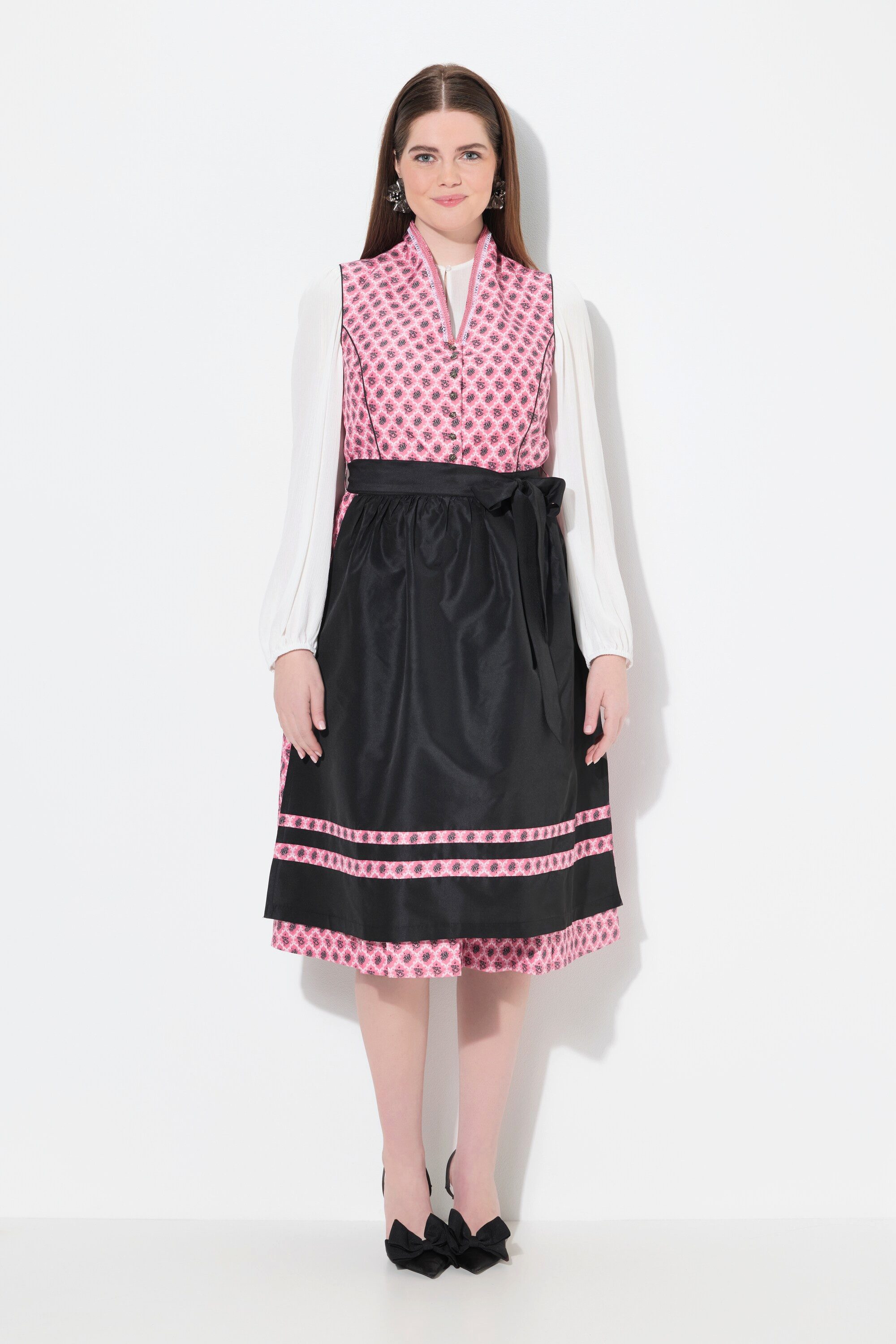 Ulla Popken Dirndl Dirndl Ornamente Stehkragen günstig online kaufen