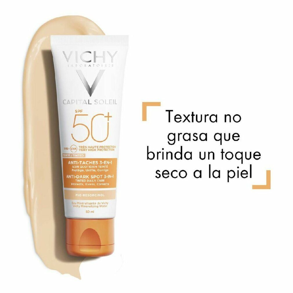 50 3en1 ml soin Gesichtsmaske CAPITAL Vichy SOLEIL teinté anti-taches SPF50+