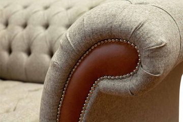 JVmoebel Chesterfield-Sofa, Sofa Chesterfield Klassisch Design Couch Sessel Wohnzimmer Textil