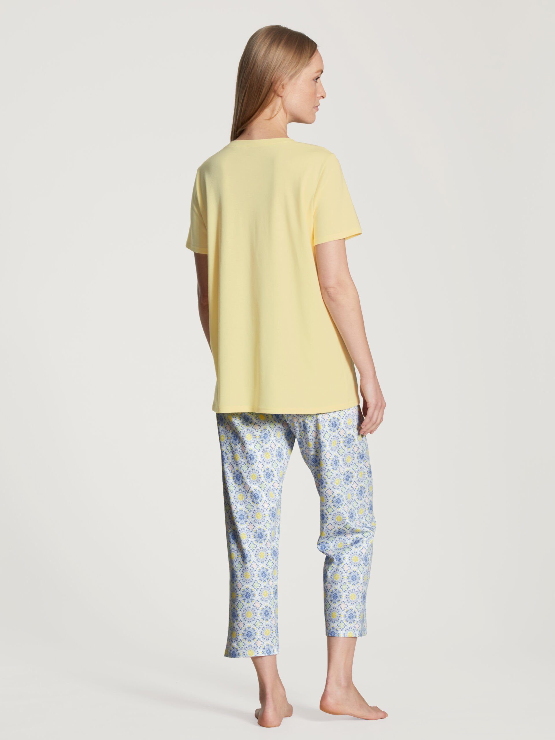 (1 Pyjama buttercream Capri-Pyjama Calida 1 Stück) 1 yellow gelb CALIDA Stück, 7/8 42357 tlg.,