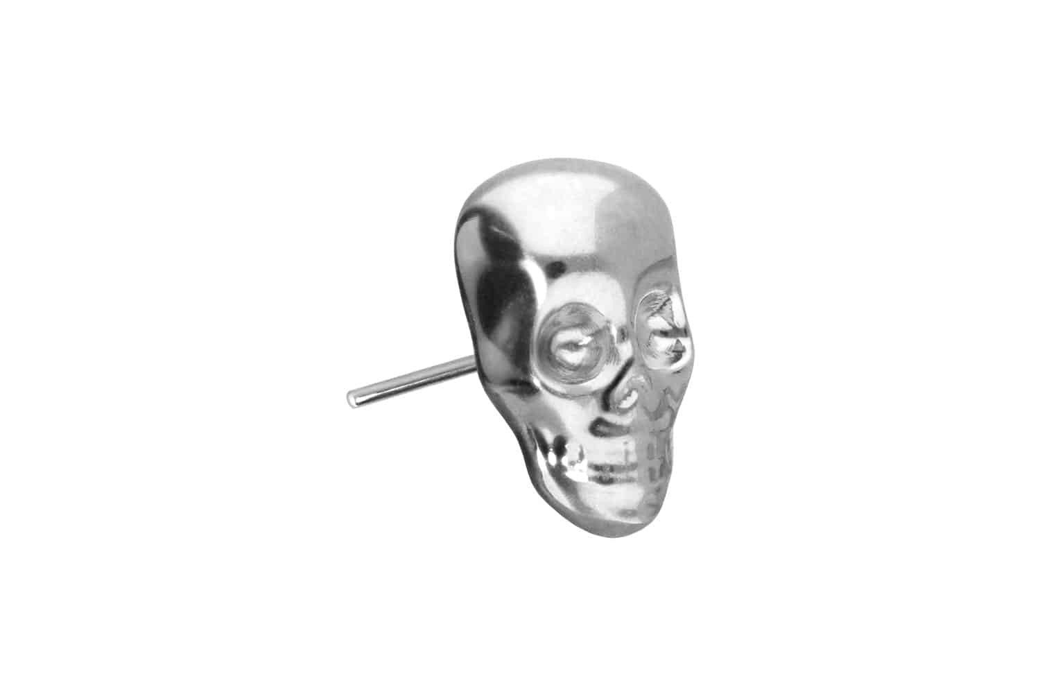 Piercing-Set Titan Aufsatz mit Push Pin TOTENKOPF