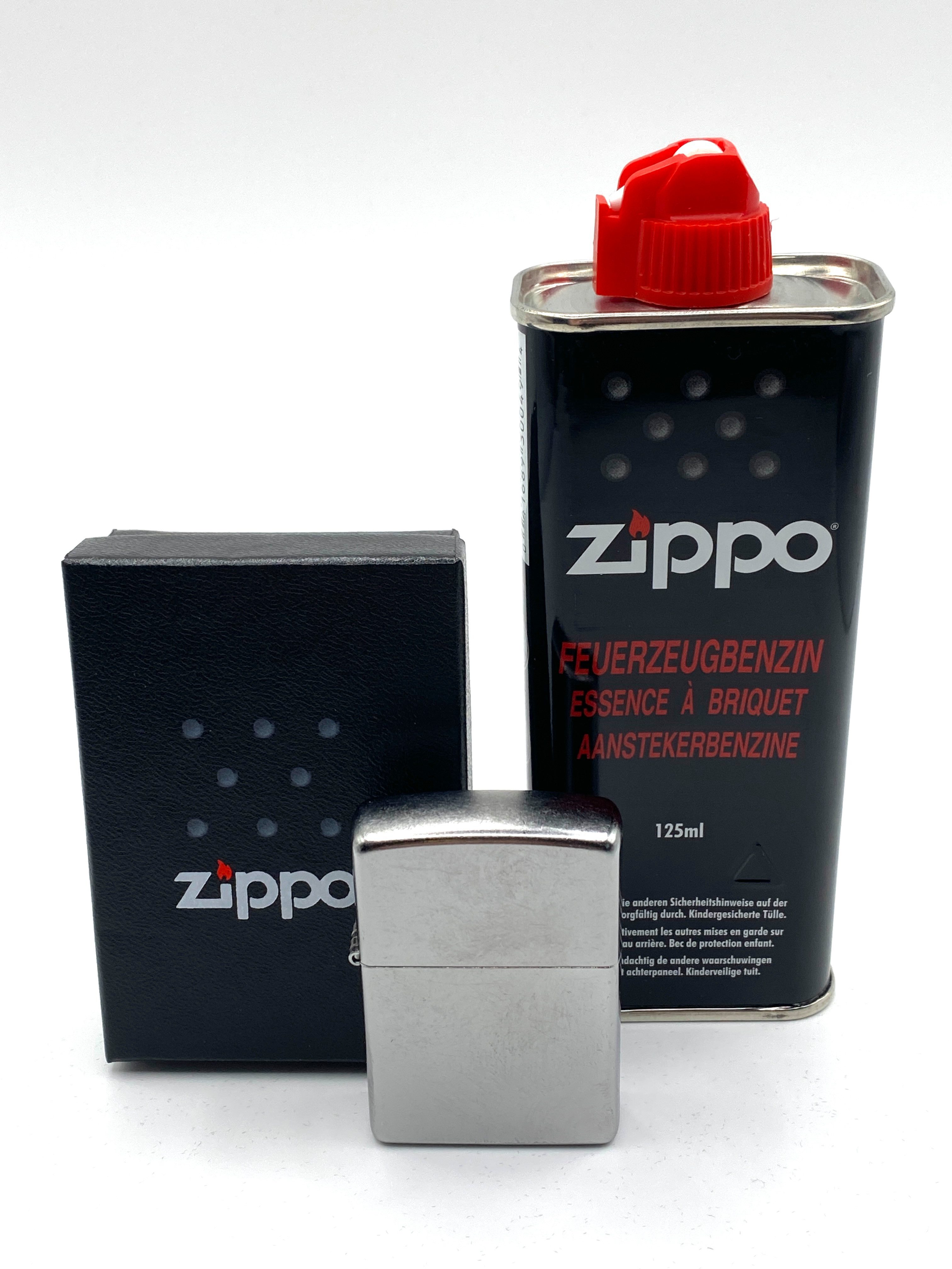 Zippo Feuerzeug Street Chrome der Klassiker im Vintage Used Look (2-St), Vintage Street Chrome Design