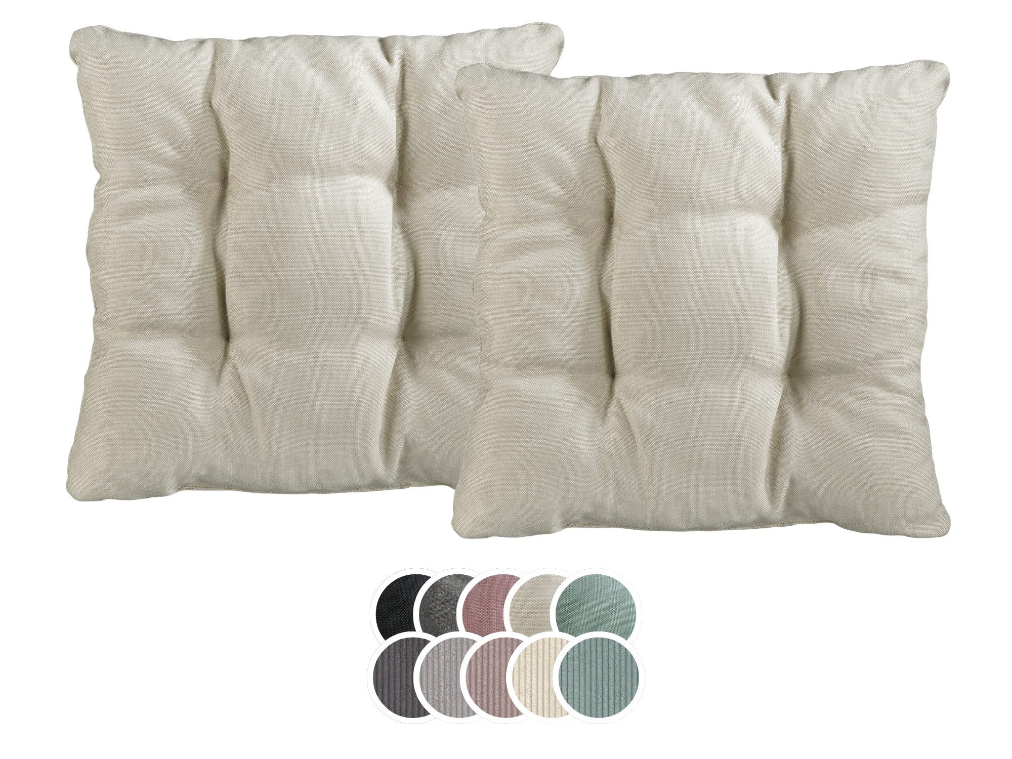 XDREAM Stuhlkissen Подушки Set (2er & 4er) für Stühle und Bänke, robuste Polsterauflage für indoor und outdoor, 38x38x6 cm