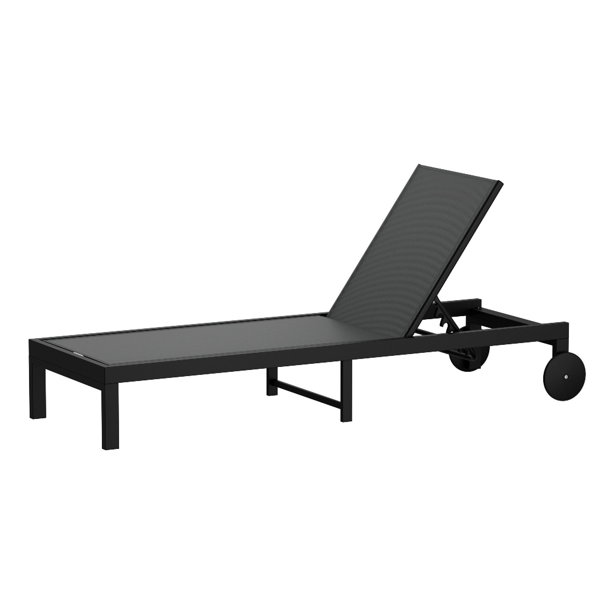 blumfeldt Gartenliege Blumfeldt Lucca Lounge Liegestuhl 120 kg Traglast 5-Stufen, Set, Gartenliegen Lounger Garten Balkon Outdoor Mobil dunkelgrau