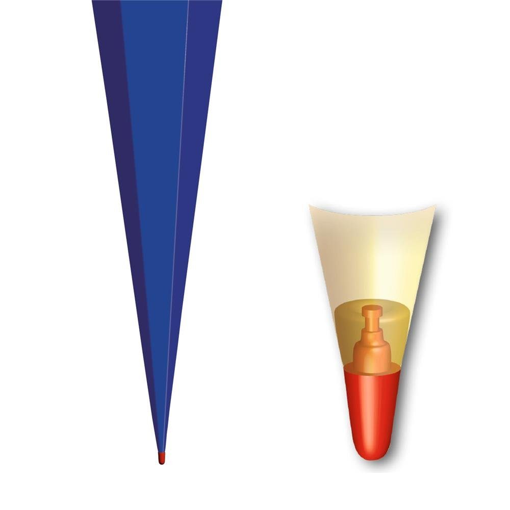 Roth Schultüte Basteltüte Ultramarinblau, 85 cm, eckig, mit blauem Tüllverschluss, Zuckertüte für Schulanfang – Bild 5 von 5