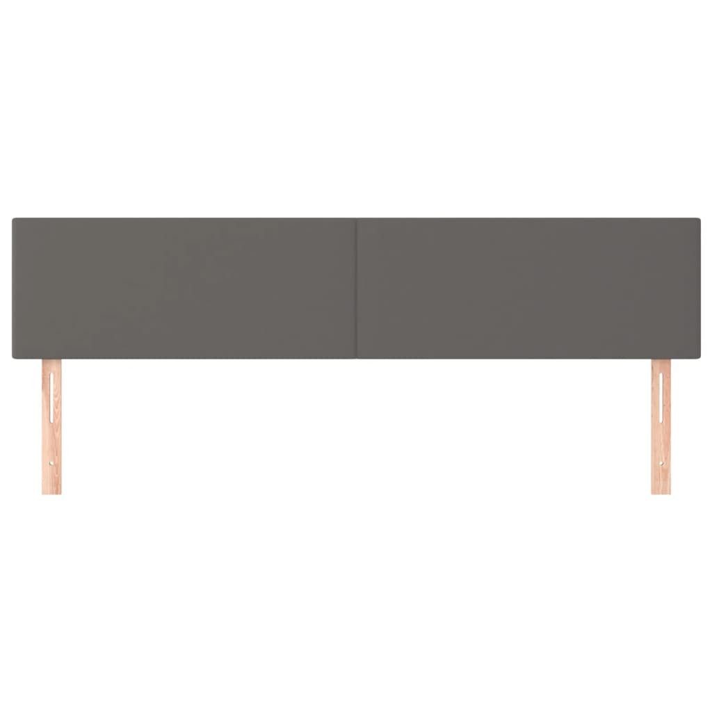 vidaXL Bett Kopfteile Grau 200x5x78/88 cm Kunstleder (1-tlg)