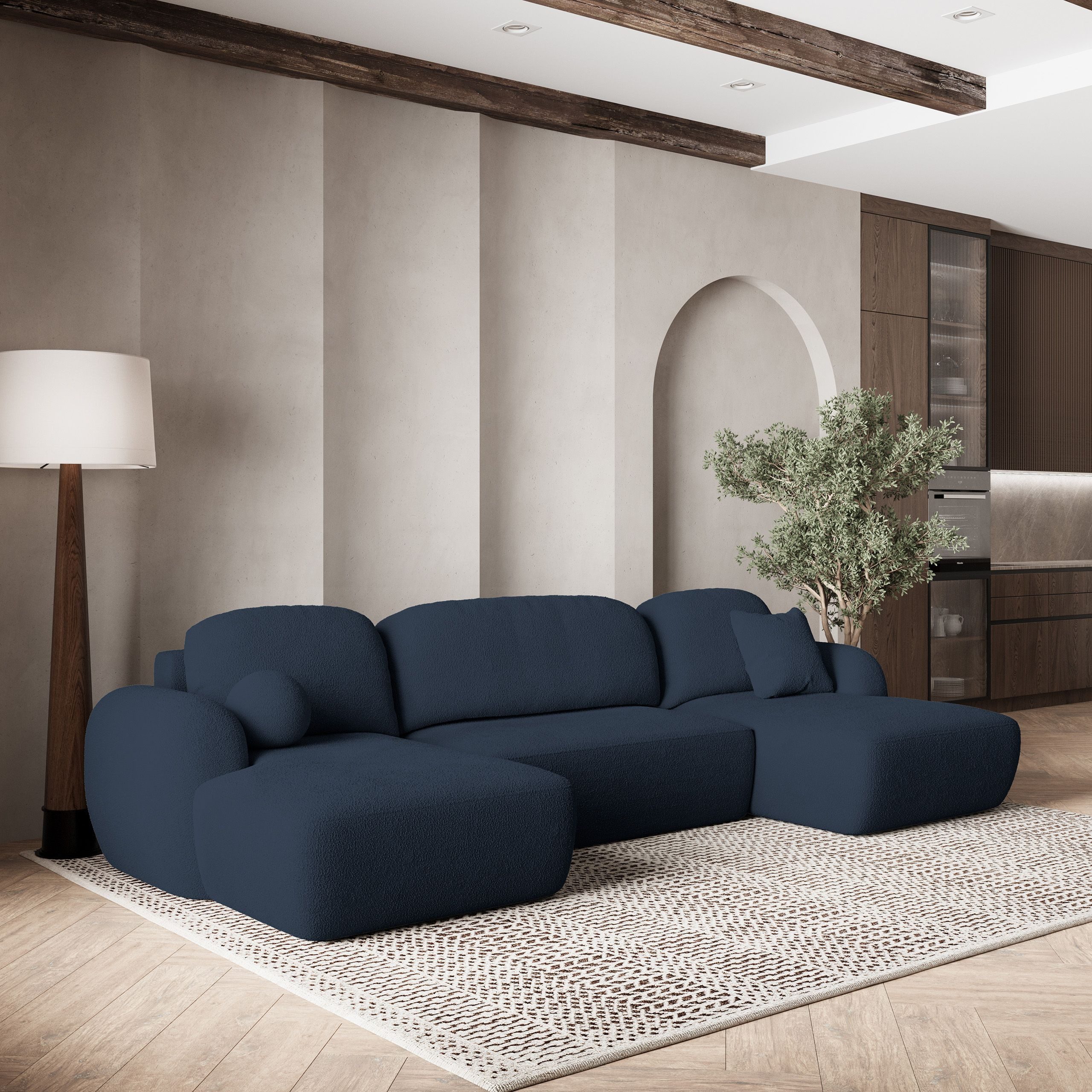 Masseno Ecksofa SAVONA mit Schlaffunktion U-Form, günstig online kaufen