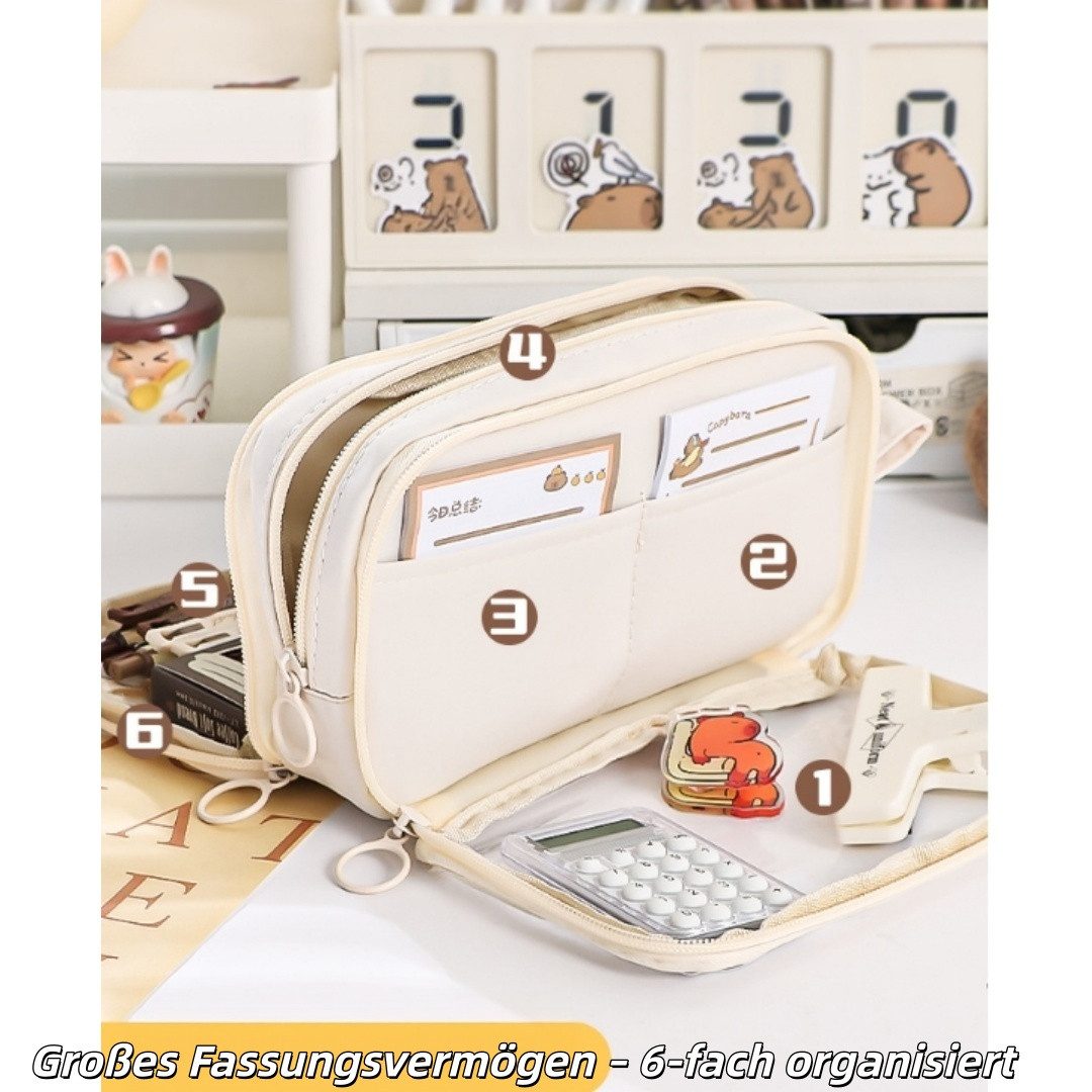 nsihing Federmäppchen kawaii Federmappe mit großer Kapazität, (Mäppchen für Mädchen, Jungen und Erwachsene), ideal für Schule, Hochschule und Büro – Bild 4 von 5