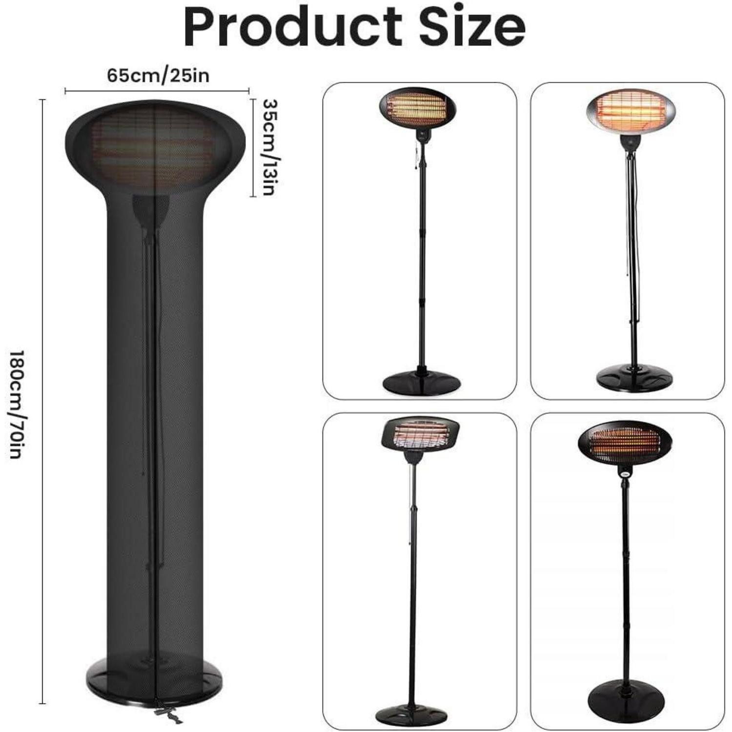 LuxusKollektion Heizstrahler-Schutzhülle Heizstrahler Abdeckung Wasserdicht Tropfer (180 X 65 X 35 Cm)