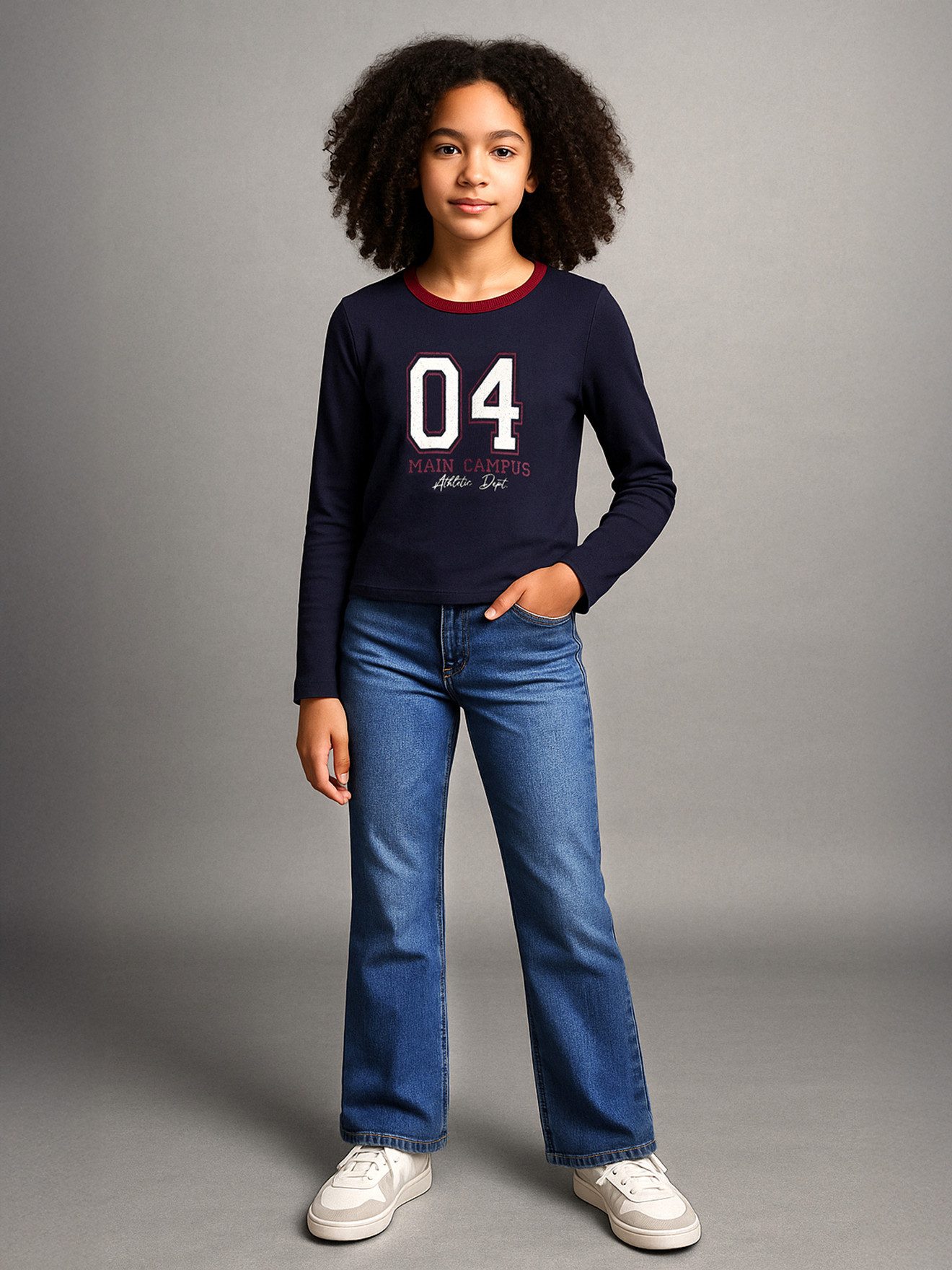 jonen 7/8-Caprijeans Mädchen Flared-Jeans