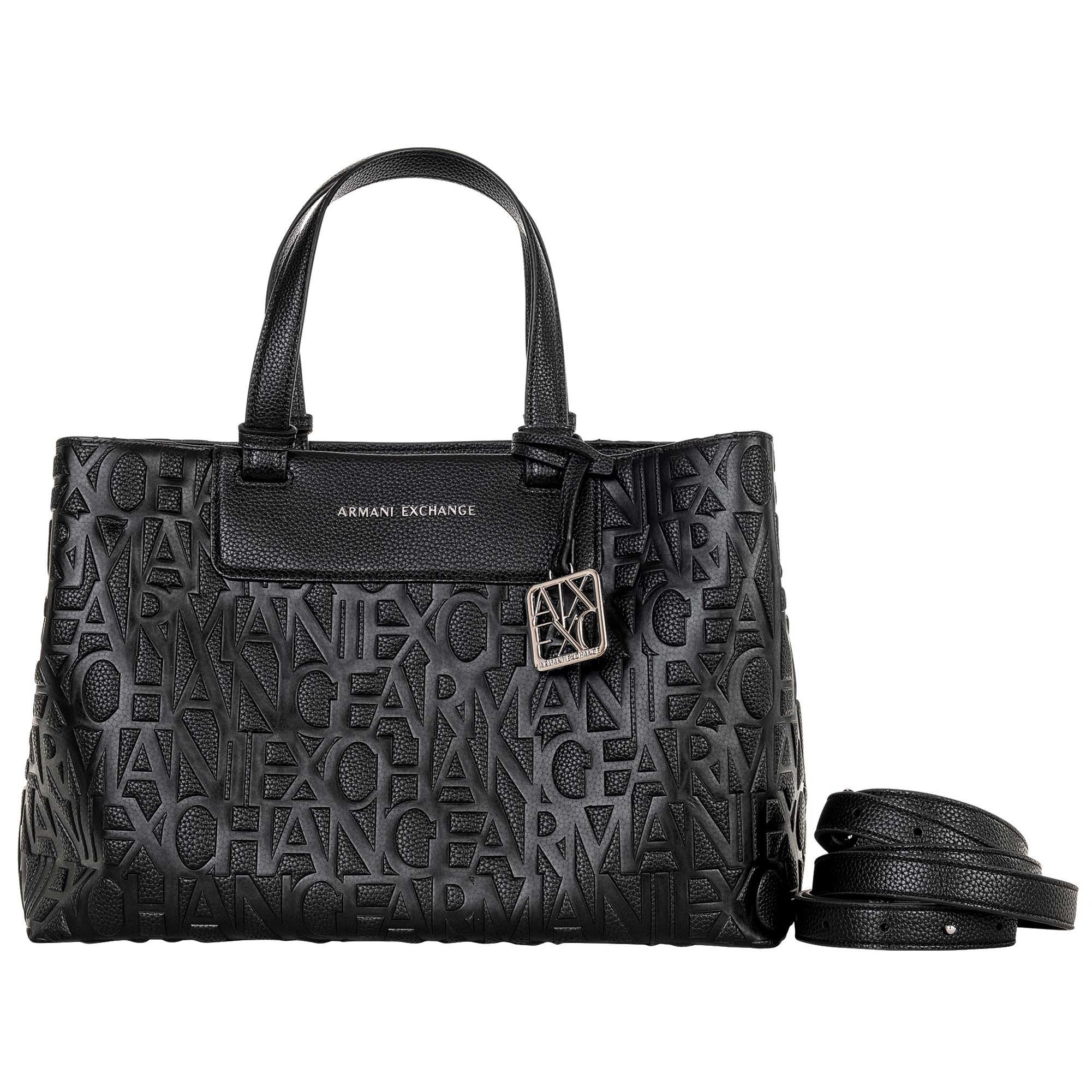 ARMANI EXCHANGE Henkeltasche Damen Handtasche Polyurethan Shopper Liz Pebble