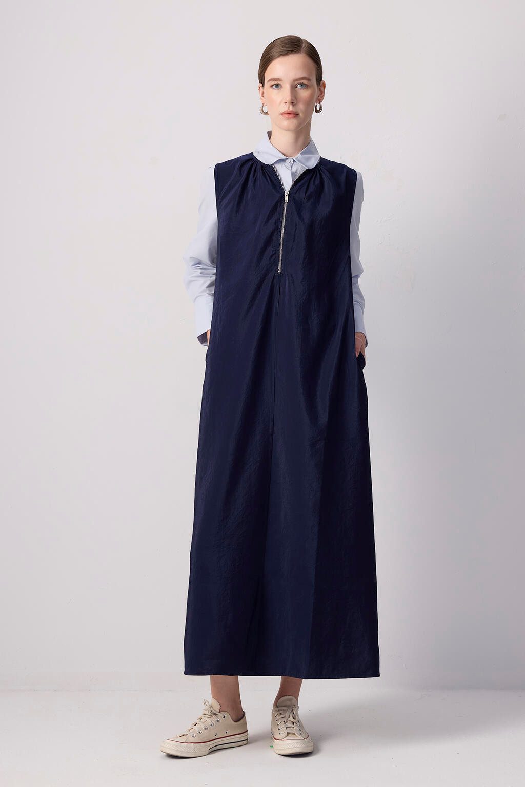 touche prive Maxikleid CUPRA-KLEID MIT REISSVERSCHLUSS