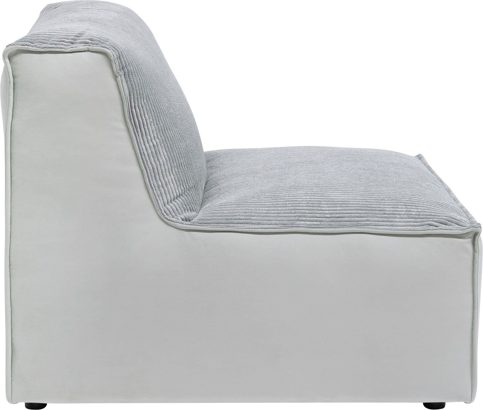 RAUM.ID Sofa-Mittelelement Modulid verwendbar, in (1 hellgrau Modul als St), oder Cord separat