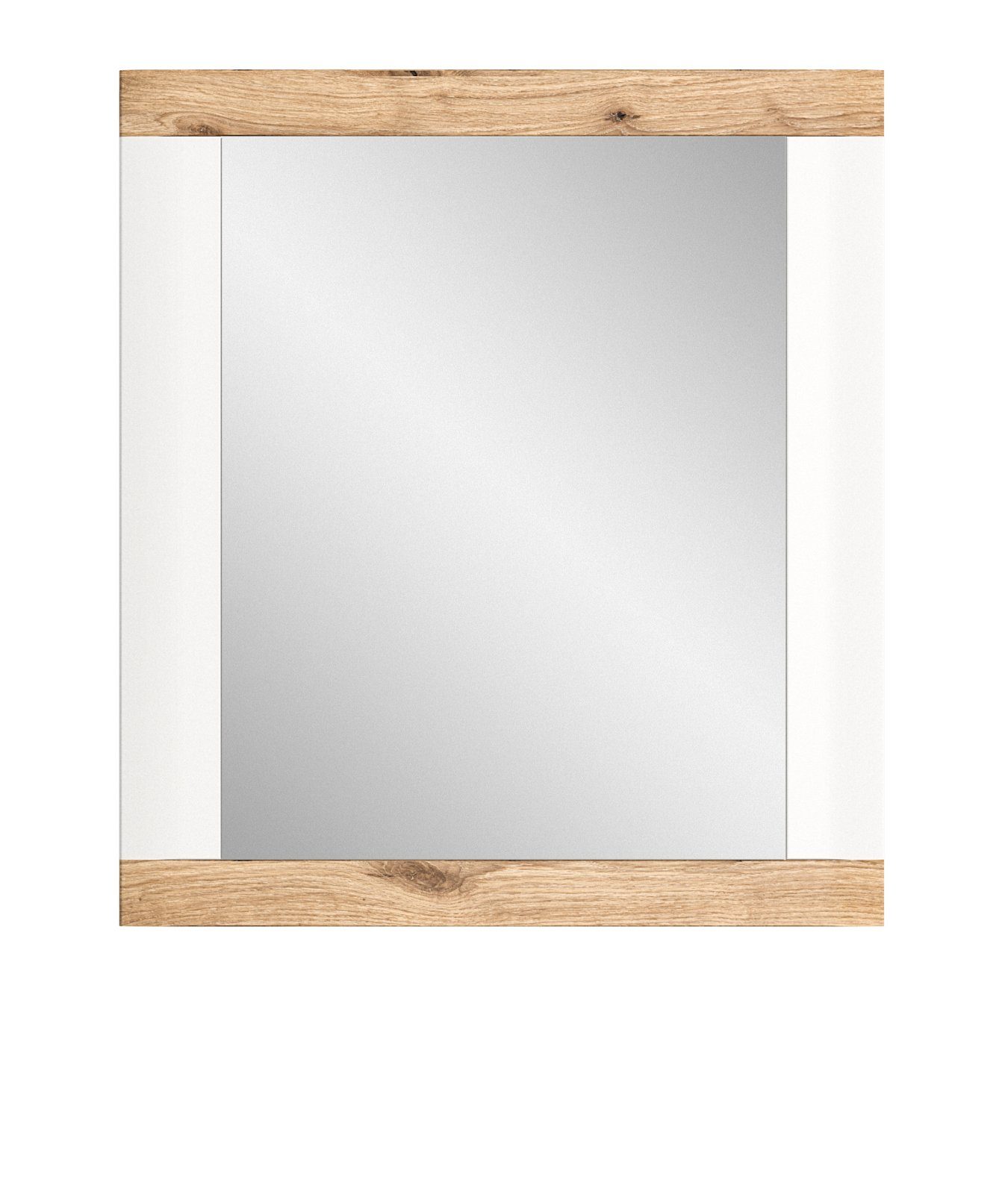 Laredo Wandspiegel (Garderobenspiegel in cm), 82 weiß mit Landhausstil 73 Eiche, x xonox.home