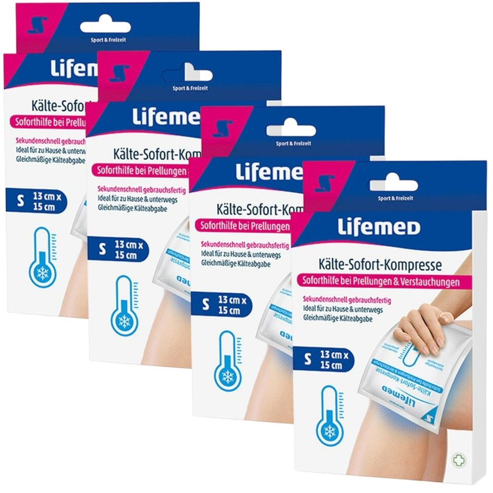 LifeMed Erste-Hilfe-Set 4x Lifemed Kältekompresse zum sofort aktivieren 15 cm x 13 xm 4 Stück
