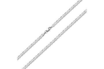Silberkettenstore Silberkette Stegpanzerkette 4mm - 925 Silber, Länge wählbar von 38-100cm
