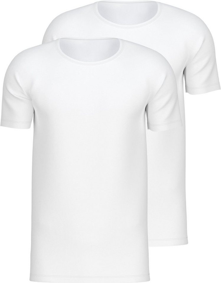 CALIDA T-Shirt Natural Benefit (2er Pack) mit Rundhals-Ausschnitt, perfekte  Passform, Klassischer Herren-Kurzarmshirt von Calida