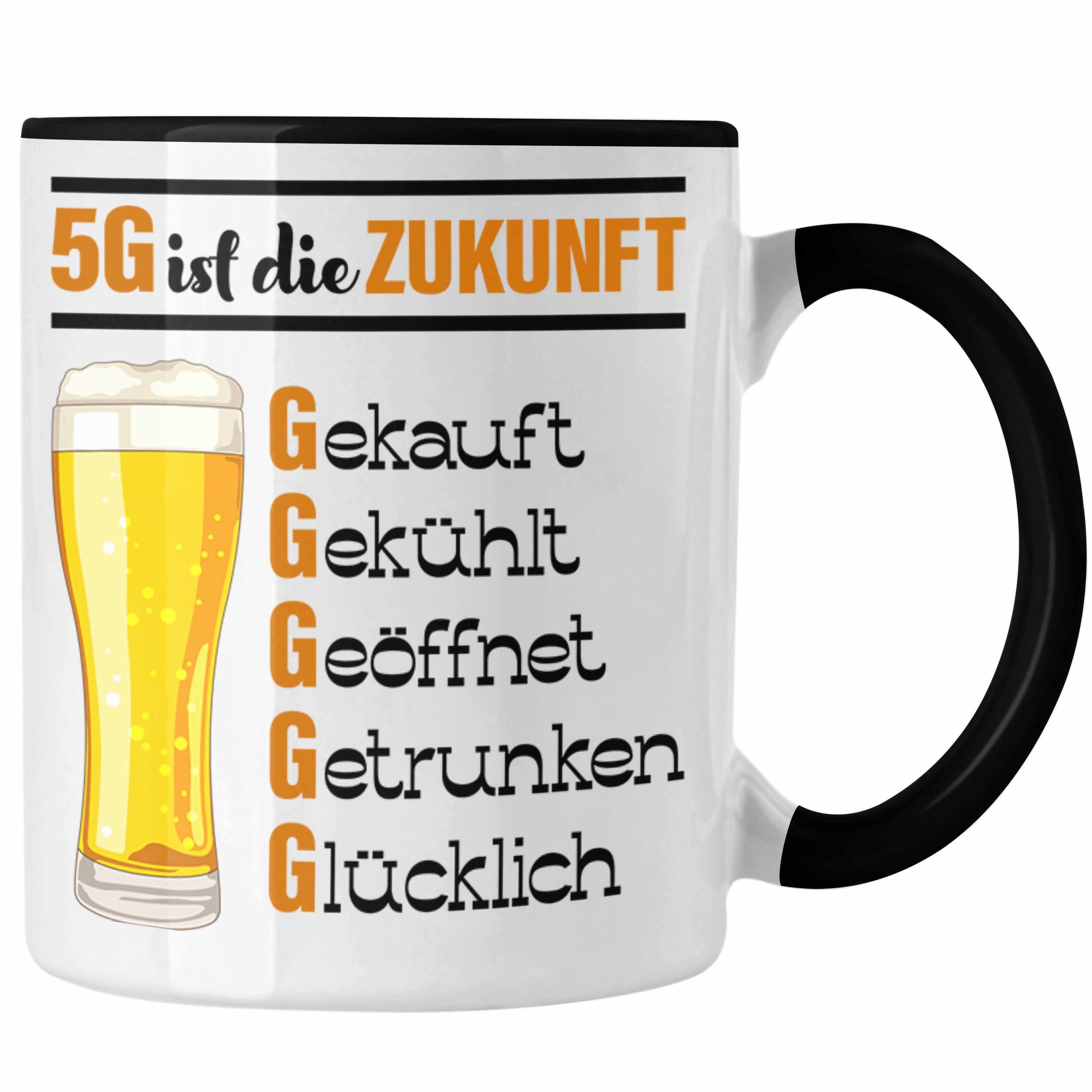 Trendation Tasse 5G Ist Die Zukunft Tasse Geschenk Biertrinker Saufen Alkohol Geschenki Schwarz