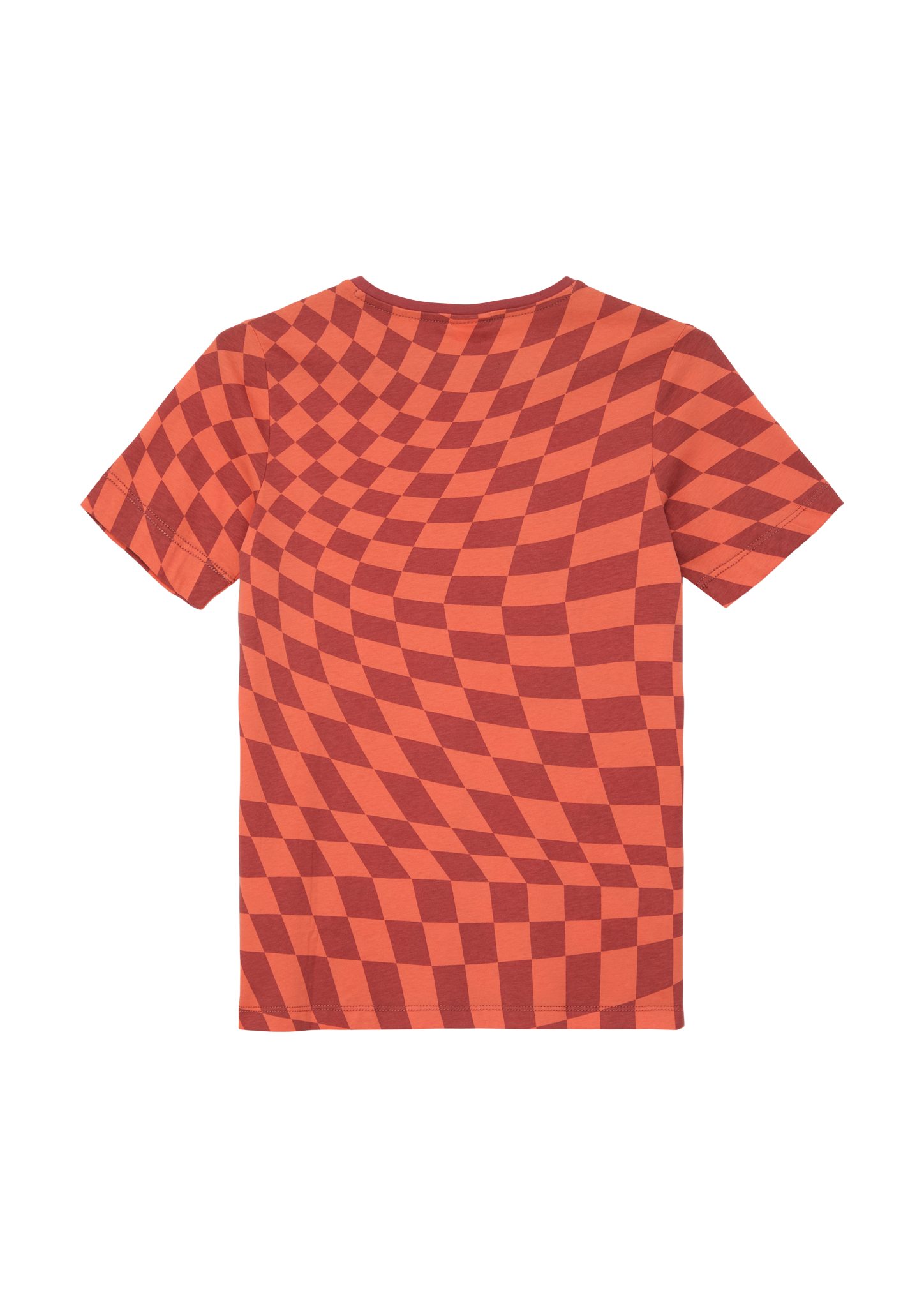 s.Oliver Kurzarmshirt Jerseyshirt mit Allover-Print orange