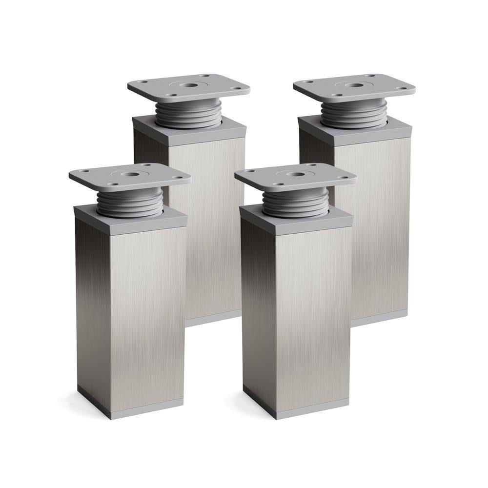 Möbelfuß Design-Möbelfüße, 4er & 8er Set, höhenverstellbar MFV1, Farbe: Inox/G