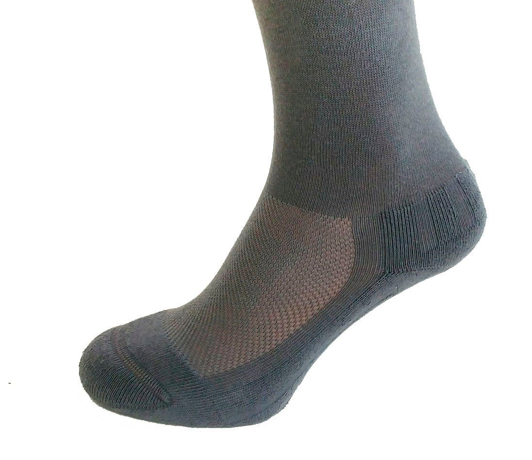 Fußgut Diabetikersocken Venenfreund (2-Paar) grau Kniestrümpfe sensitiv