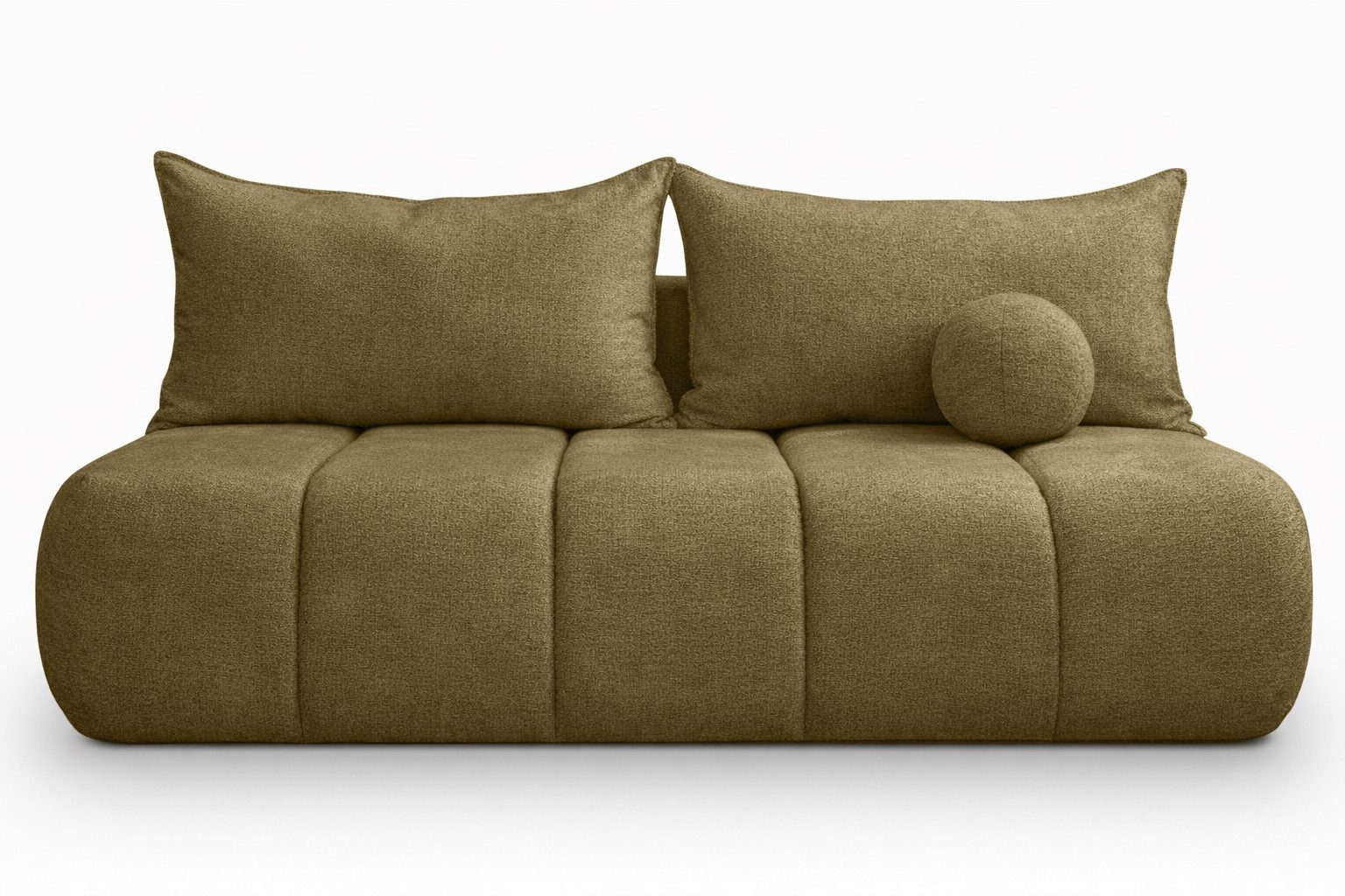 Kaiser Möbel Schlafsofa mit Schlaffunktion und Bettkasten, Velours Stoff Monolith, Sofa PIANO, Einzelsofa, Water Repellent Stoff,Veloursstoff,hoher Sitzkomfort