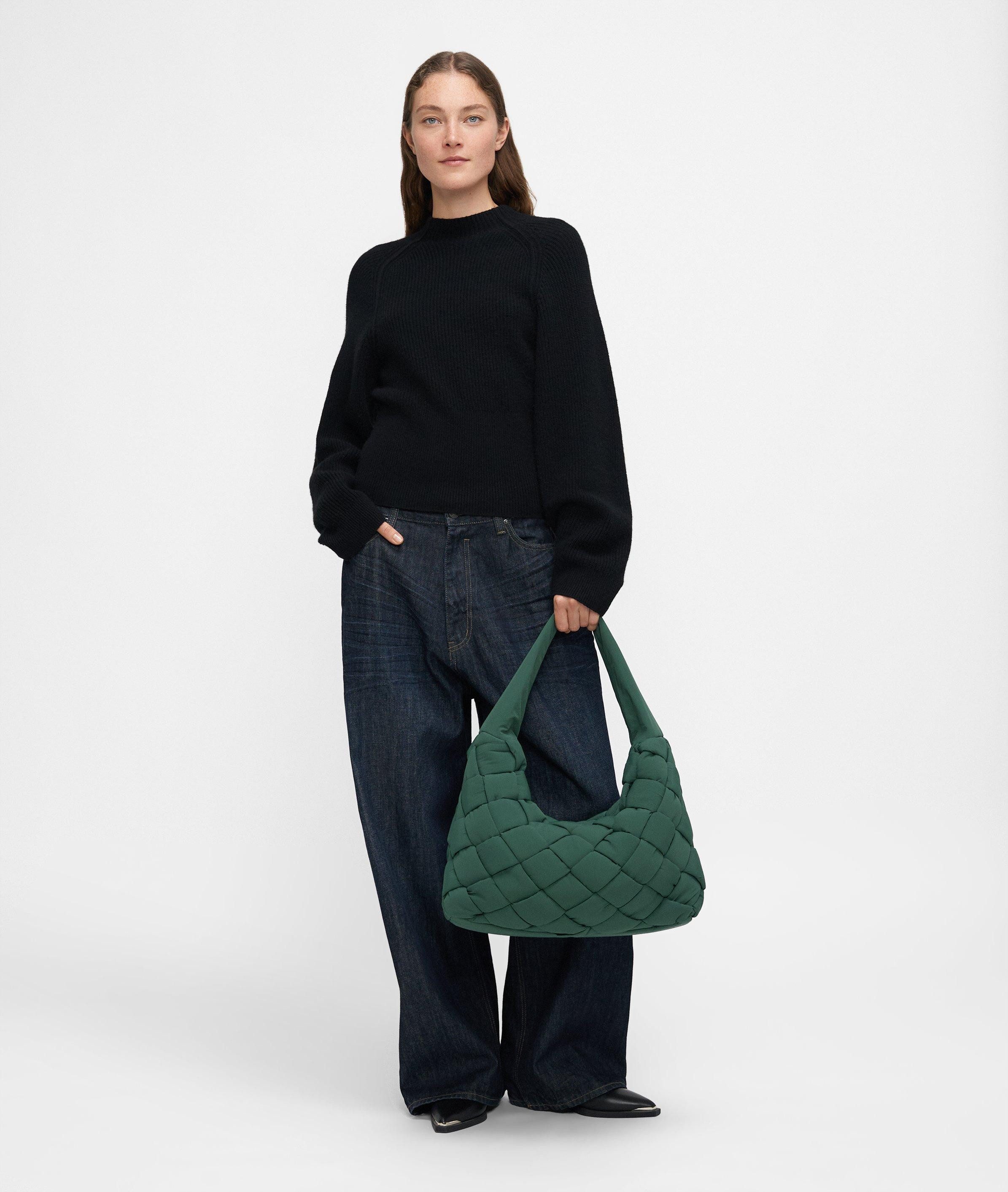 Liebeskind Berlin Schultertasche Nylon Bo Hobo L, Große Tasche aus Nylon mit wattierter Steppung