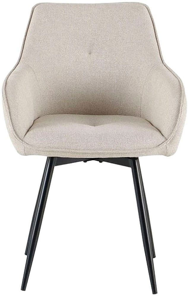 OTTO home Esszimmerstuhl Azura, 2er-Set (2 St), Moderner Armlehnstuhl mit 360 Grad drehbarer Sitzschale in Webstoff – Bild 4 von 5