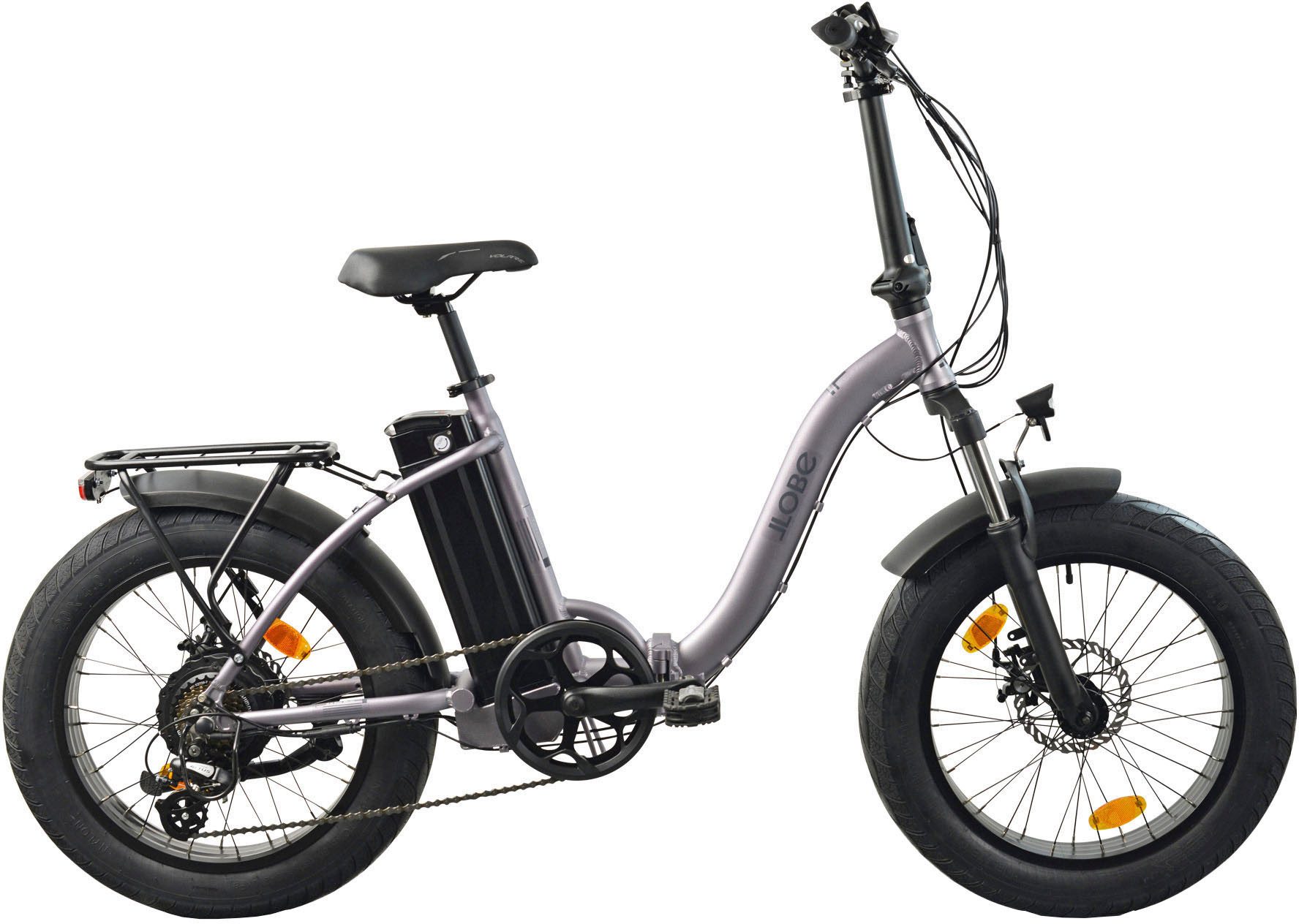 LLobe E-Bike Faltrad Elektro Faltrad 20" Terrain grau, Shimano Tourney Schaltwerk, Kettenschaltung, Heckmotor, 468 Wh