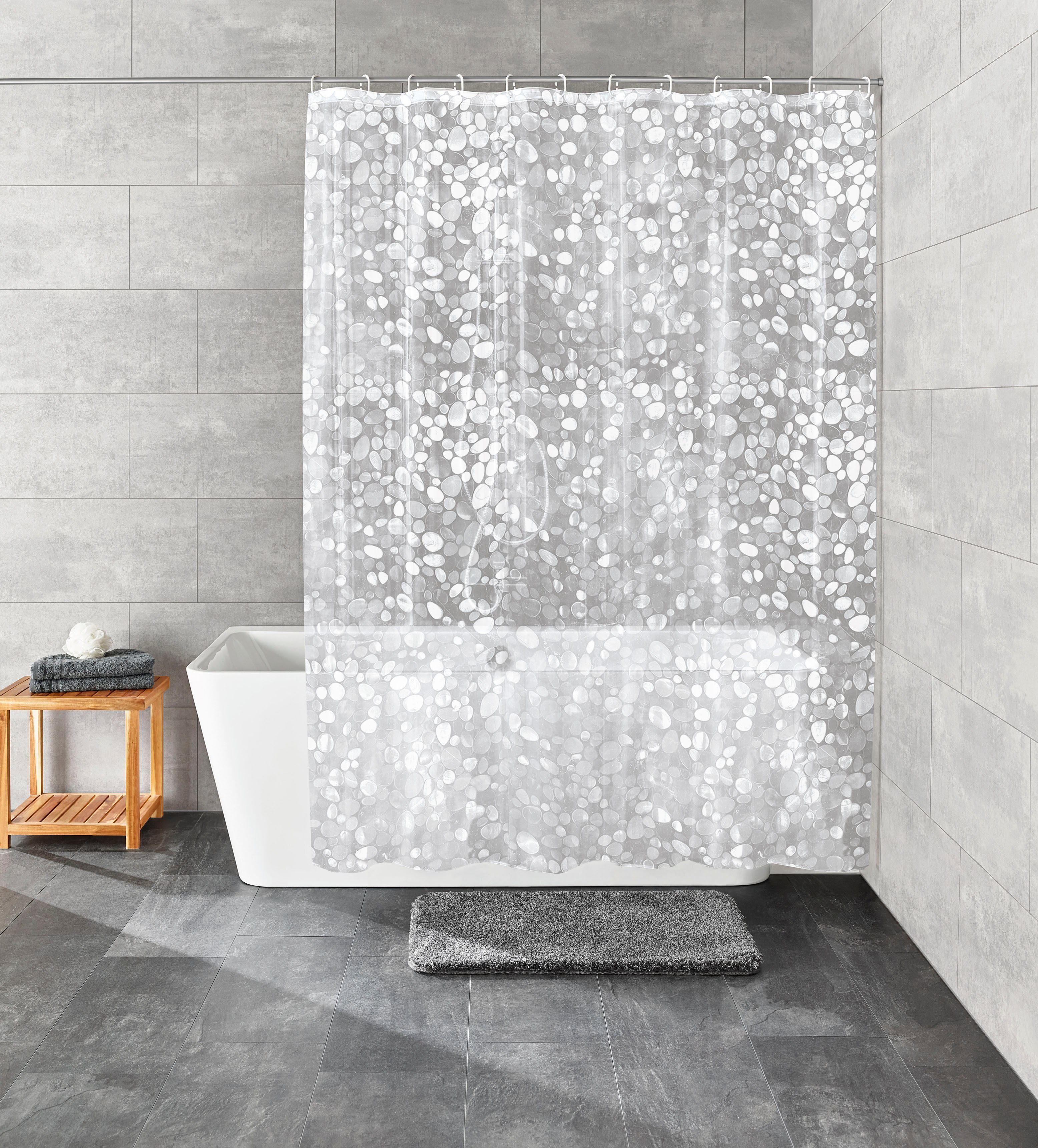 Kleine Wolke Duschvorhang Cristallo Breite 180 cm, inklusive Duschvorhangringe – Bild 2 von 3