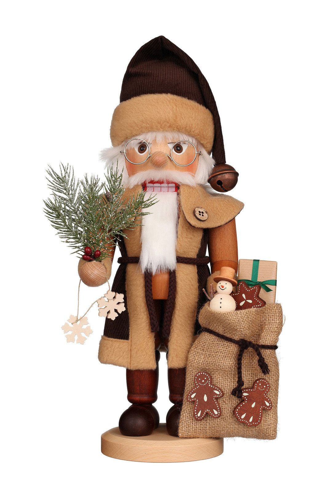 Christian Ulbricht Nussknacker Weihnachtsmann natur - Höhe: 40cm - Handarbeit aus dem Erzgebirge