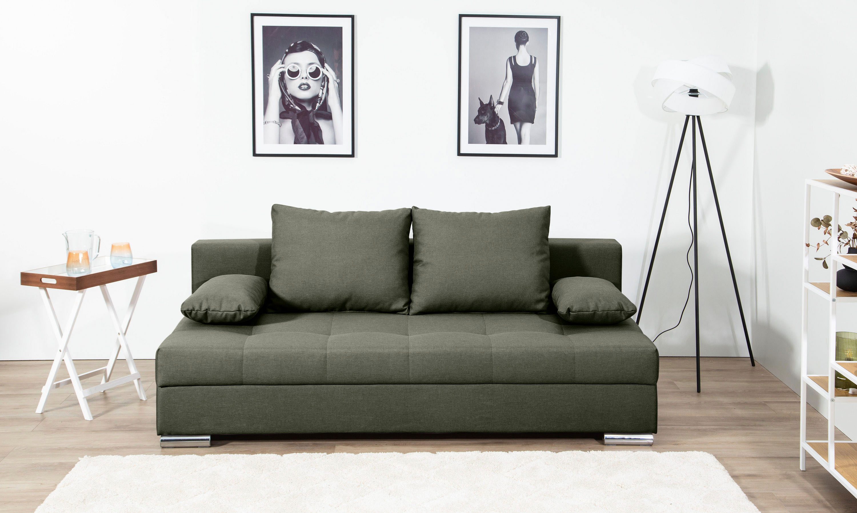Schlafsofa Tania mit Bettfunktion und Bettkasten