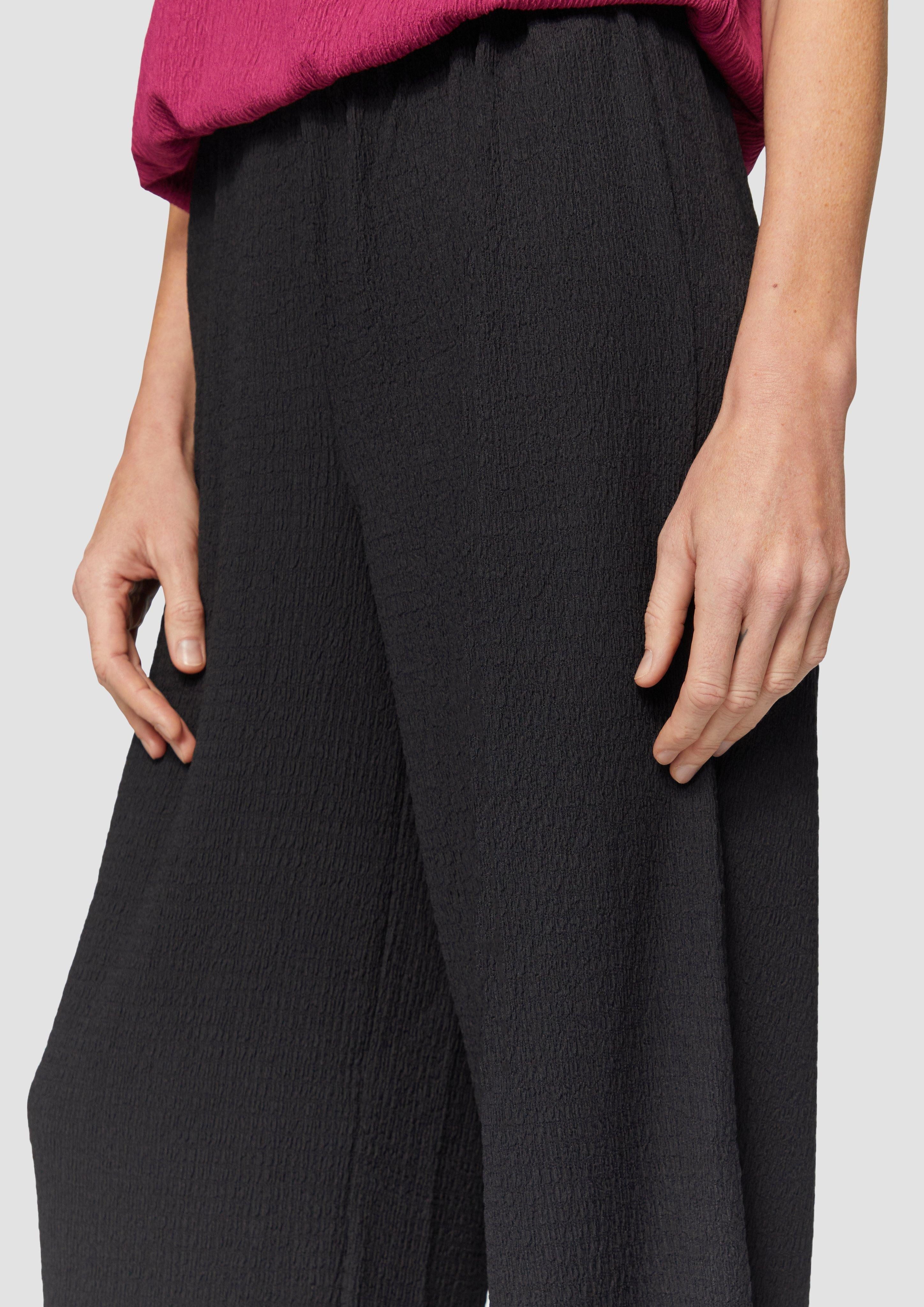 s.Oliver Stoffhose Strukturierte Hose mit Wide günstig online kaufen