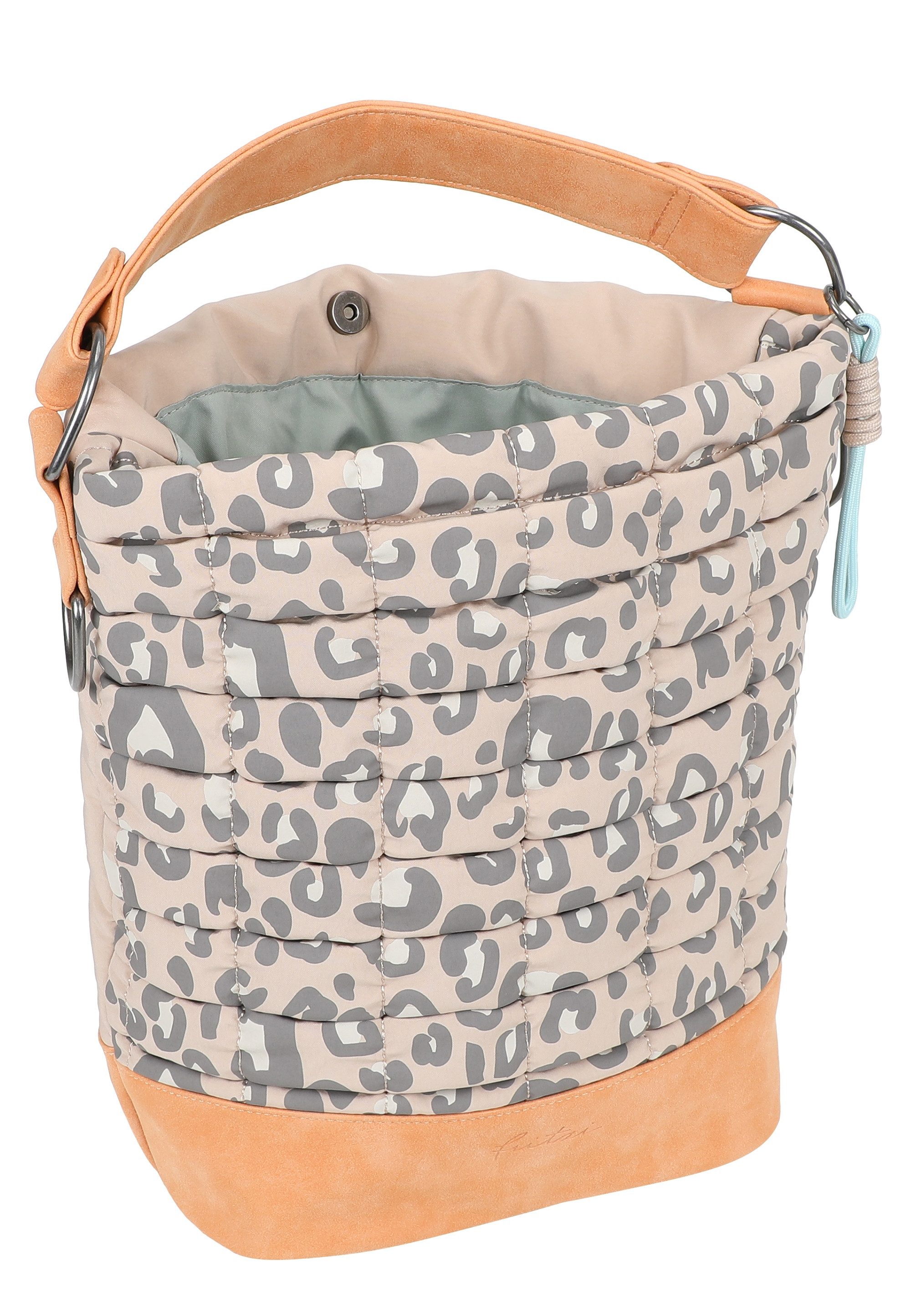 Fritzi aus Preußen Henkeltasche Leo Bubble Soft Anthra, aus 3D-Bubble Nylon-Material