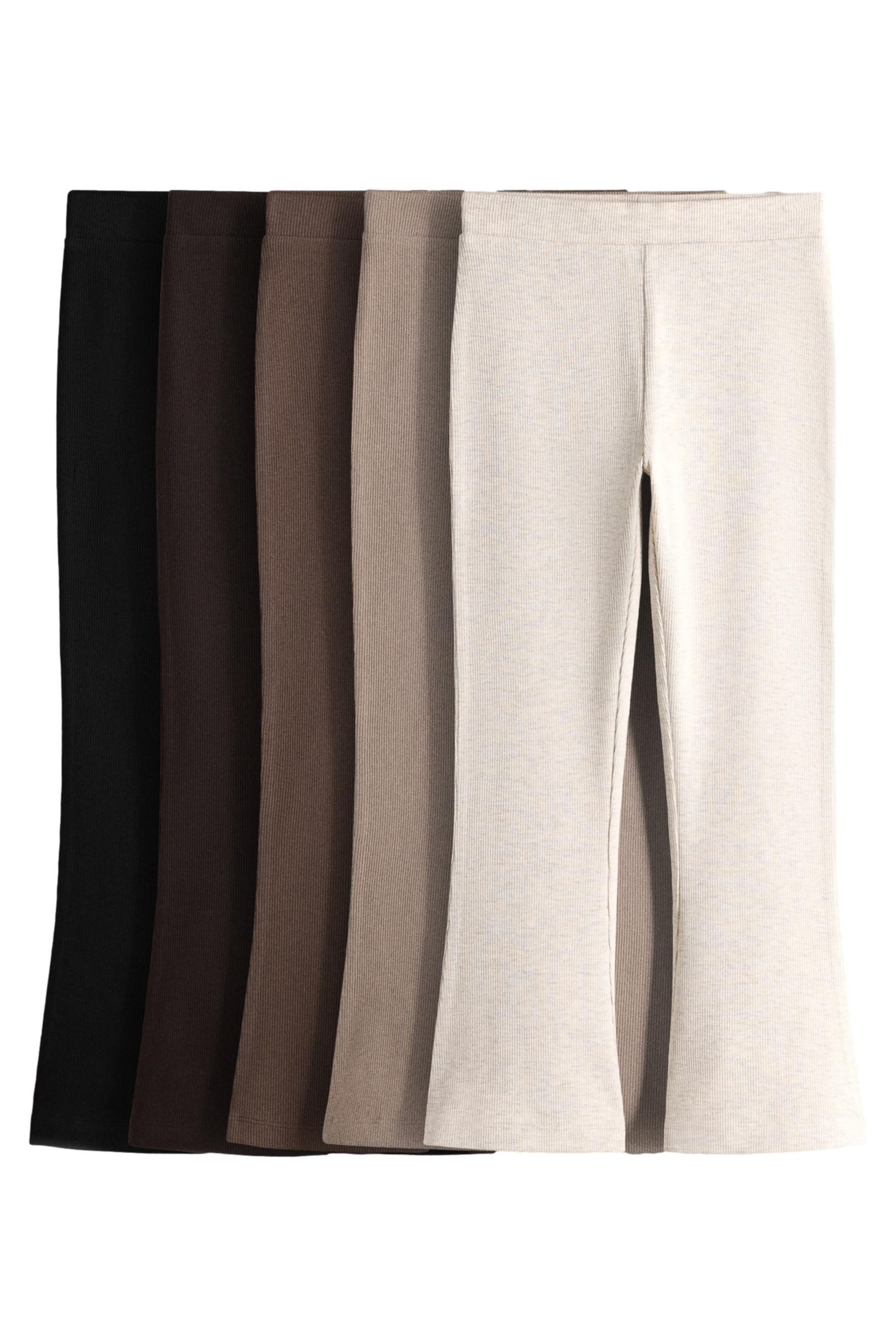 Leggings The Set Gerippte ausgestellte Leggings, 5er-Pack