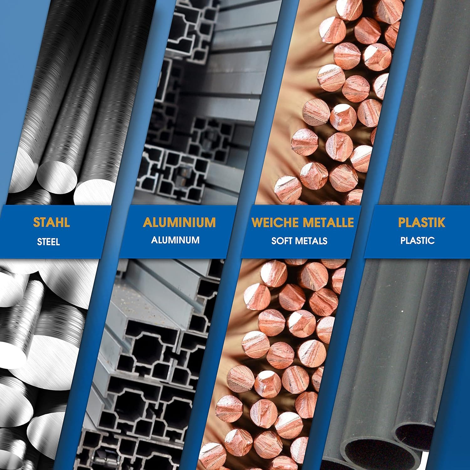 S&R Handsäge Sägeblätter Set mit Hochleistungs-MOLYBDÄN-Sägeblättern (Set, 4-tlg), MADE IN GERMANY/für Metallsägen / Bügelsäge