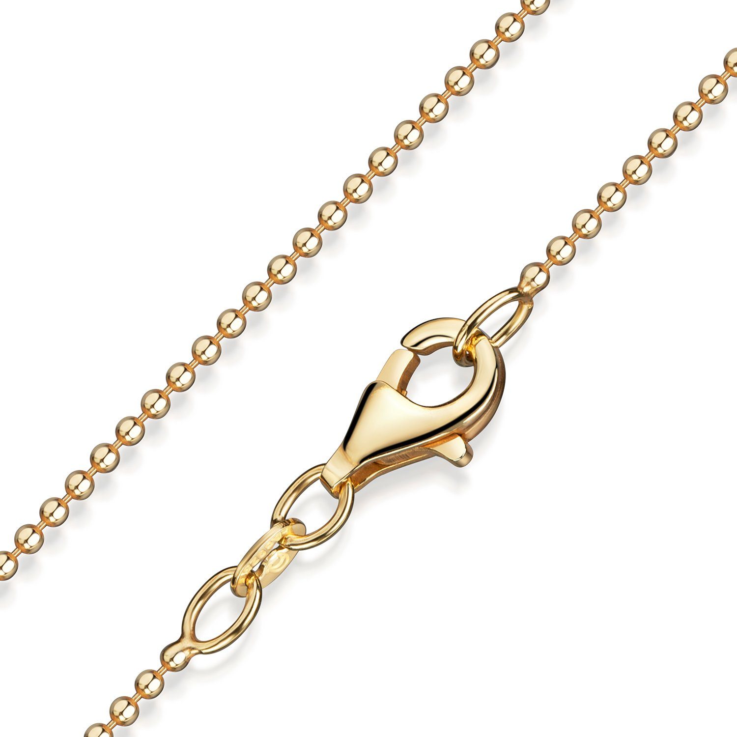 Materia Gliederkette Damen Gelbgold Kugelkette fein günstig online kaufen