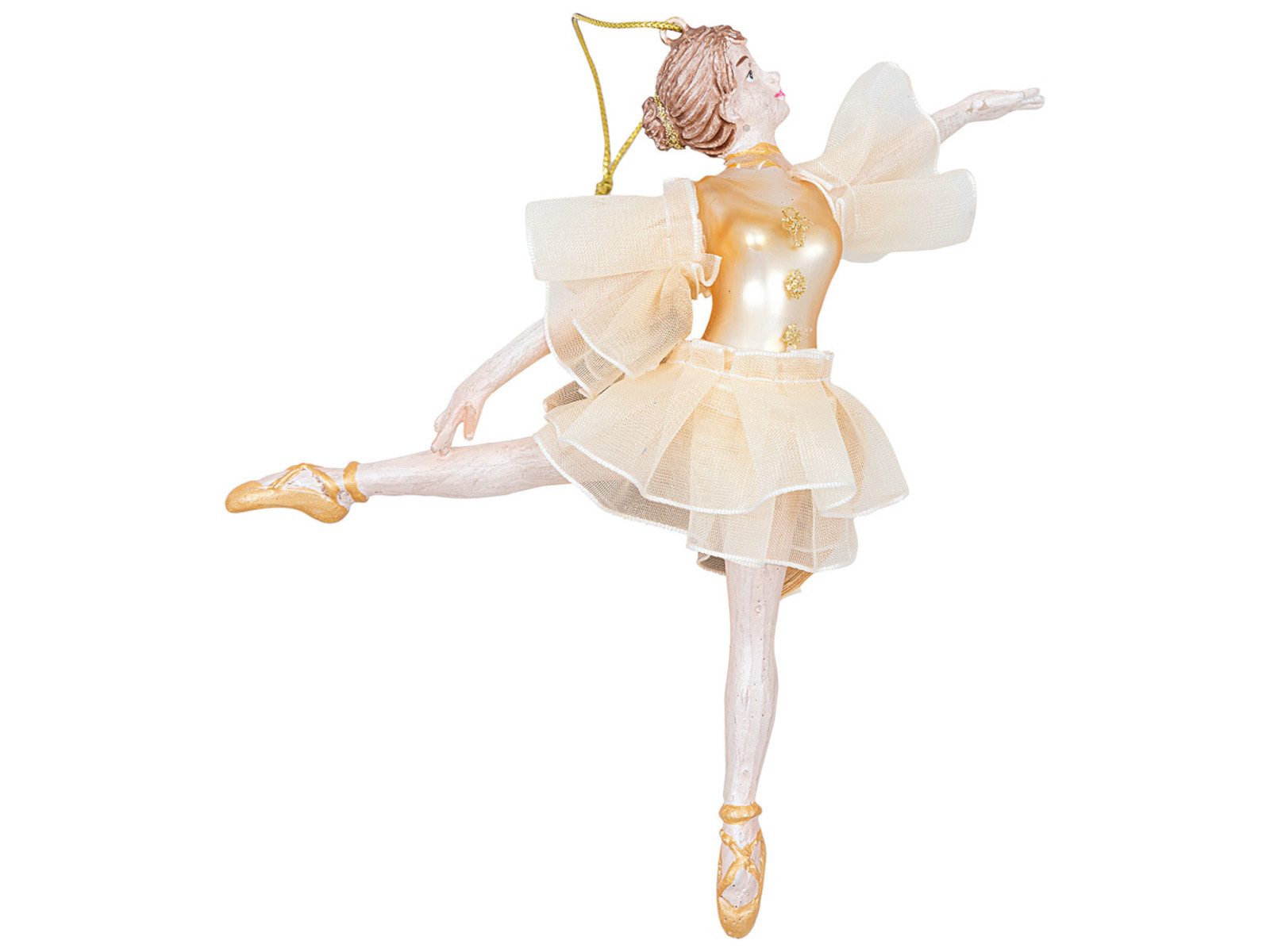 Greengate Baumbehang Anhänger Glas Ballerina gold 16cm
