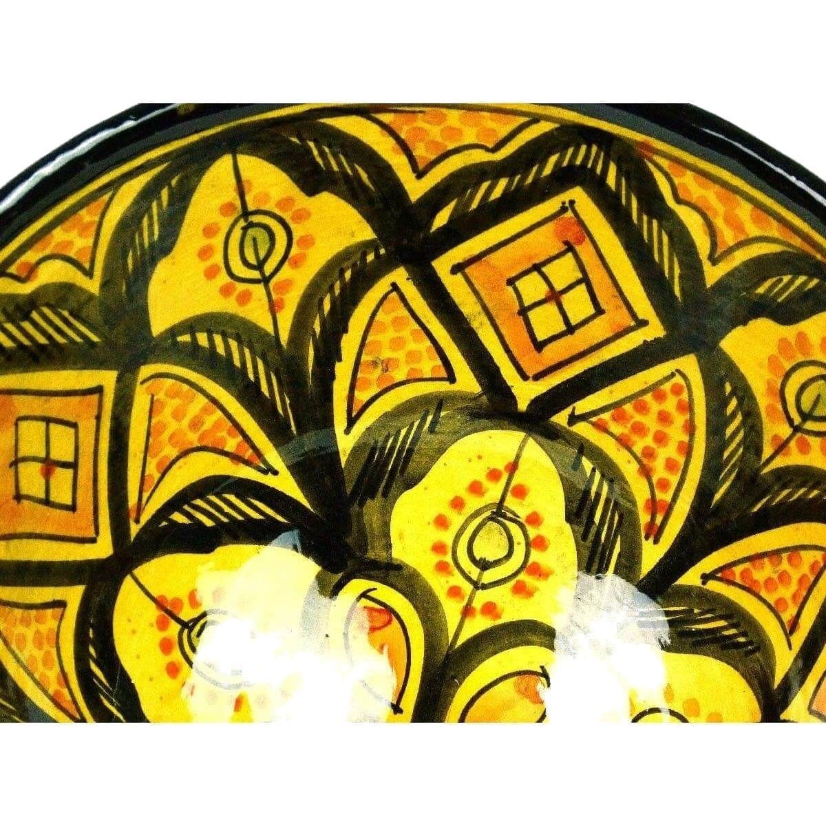 Orientalische 1-tlg), marokkanische Keramik, handrabeit Schüssel (XXL, Keramikschale, SIMANDRA Gelb