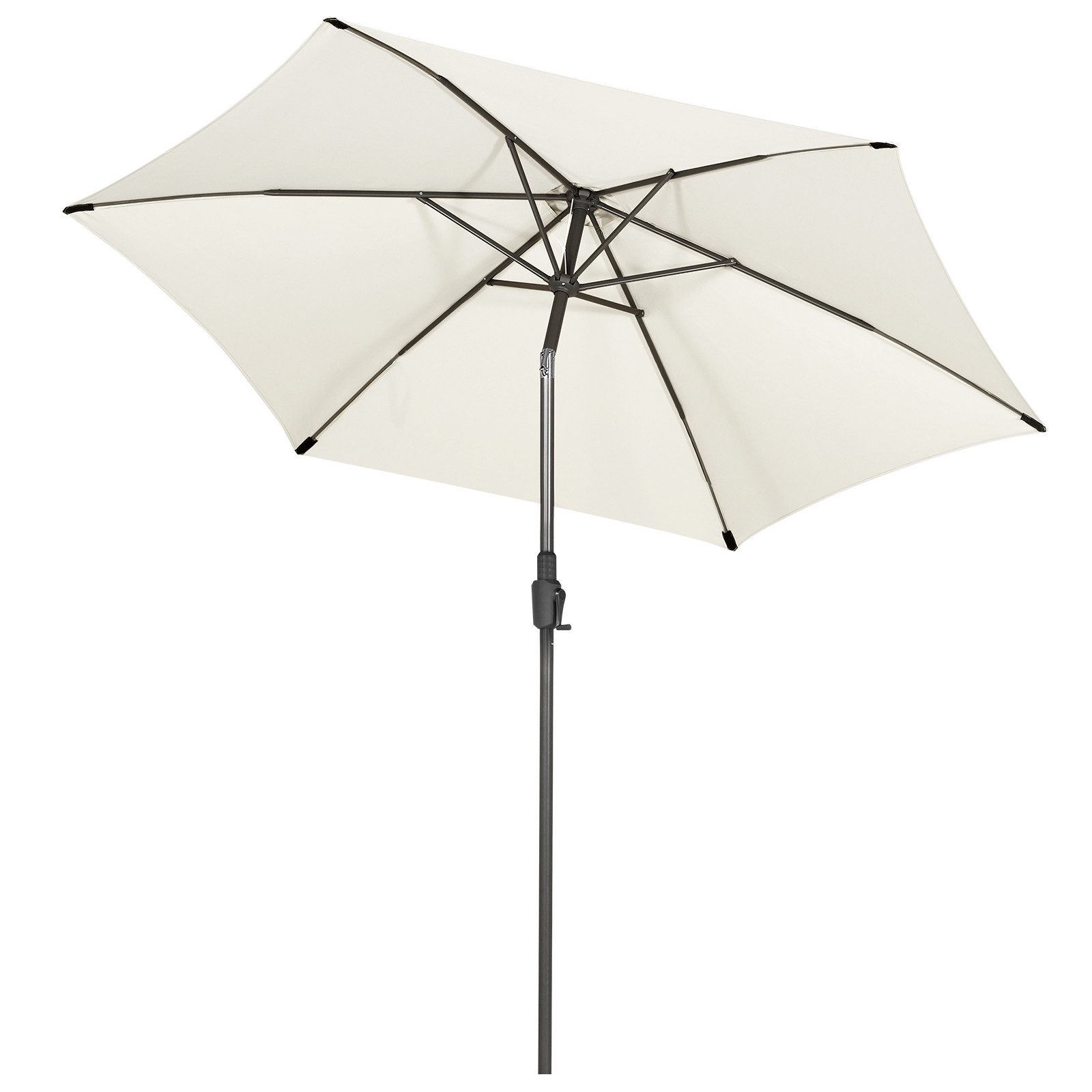 Sekey Sonnenschirm ∅ 220/270/350 cm Gartenschirm mit Kurbel Marktschirm Neigbar, LxB: 270,00x271,00 cm, Sonnenschutz UV50+, Windfest und Stabil, 100% Wasserfest