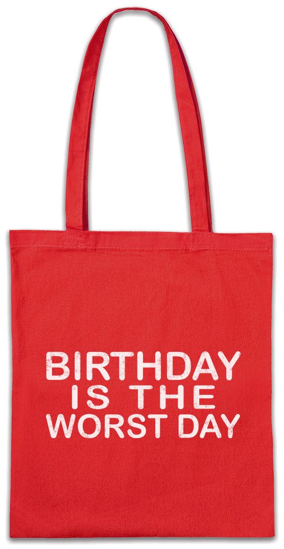 Beuteltasche Birthday Is The Worst Day Stofftasche Ich Hasse Geburtstage Hate