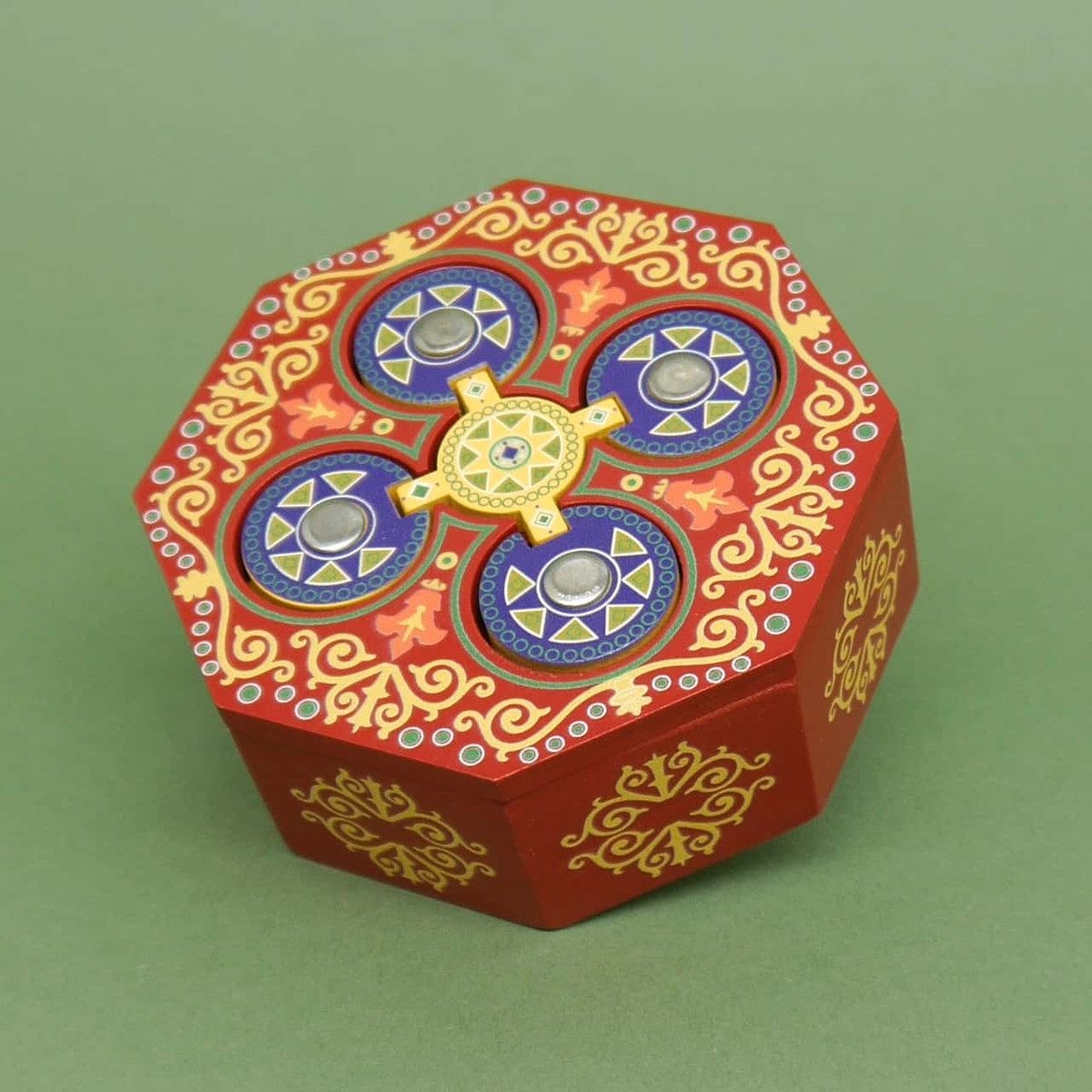 Philos Spiel MAGIC BOX OKTO - farbenfrohe Geheimkiste, Geschenkverpackung, Geldgeschenkbox